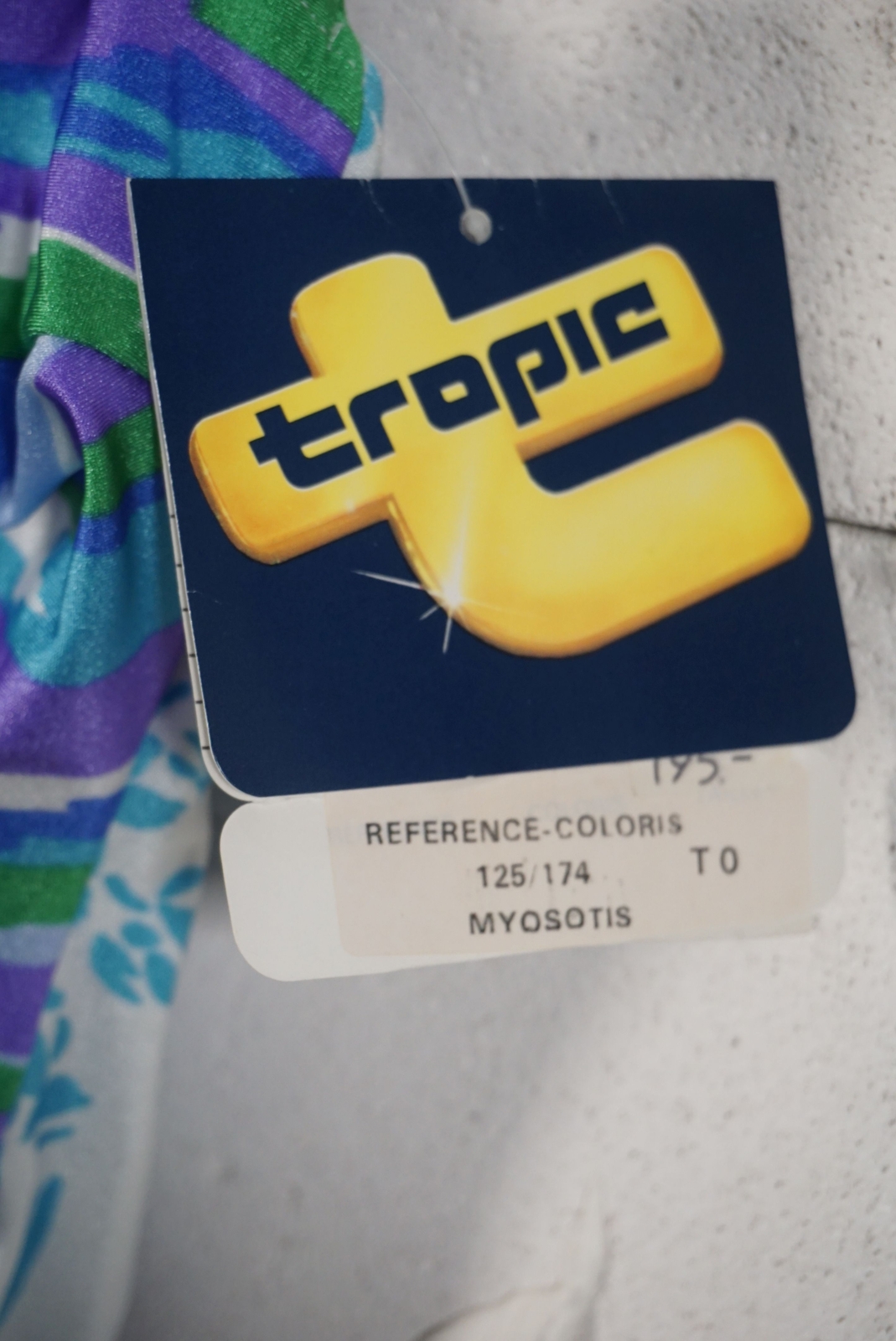 Vintage Panton Era Tropic France Design Swimsuit Waist 0 Size 36 Multicolor