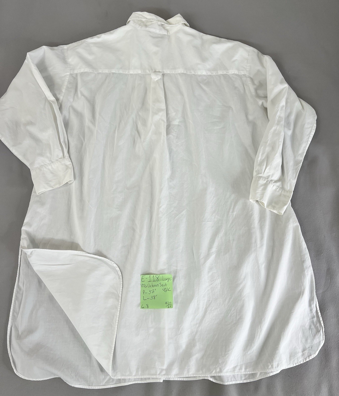 VTG VICTORIA’S SECRET GOLD LABEL Cotton Slits Sz Large Sides Nightgown Y2K