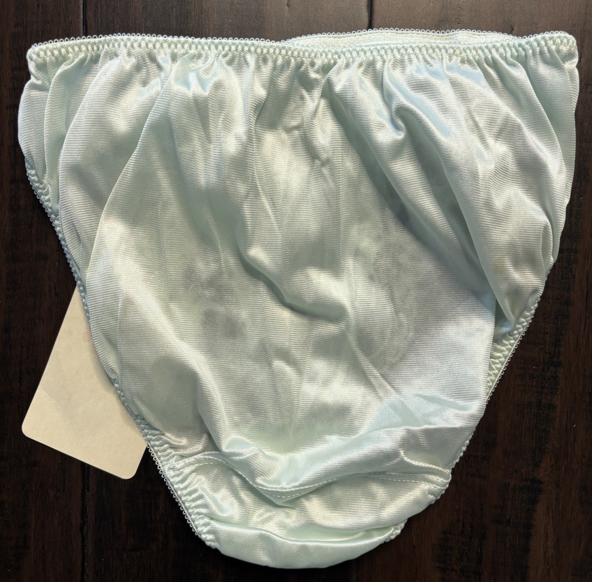 Maidenform Sweet Nothings Hi Leg Brief Size 5 Sea Foam Green Vtg Nylon Panty NEW