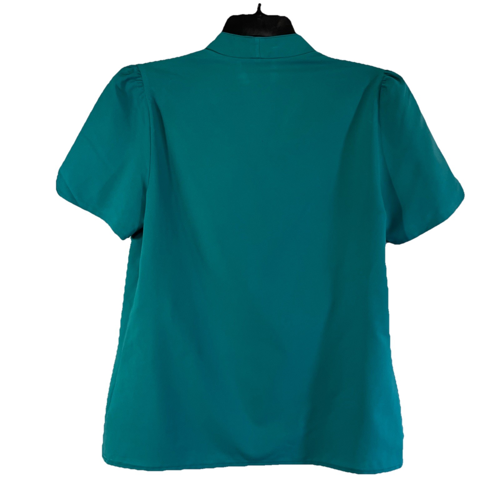 Vintage 70s 80s Lady Arrow Blouse Teal Button Down Shirt Western USA Retro 1980s