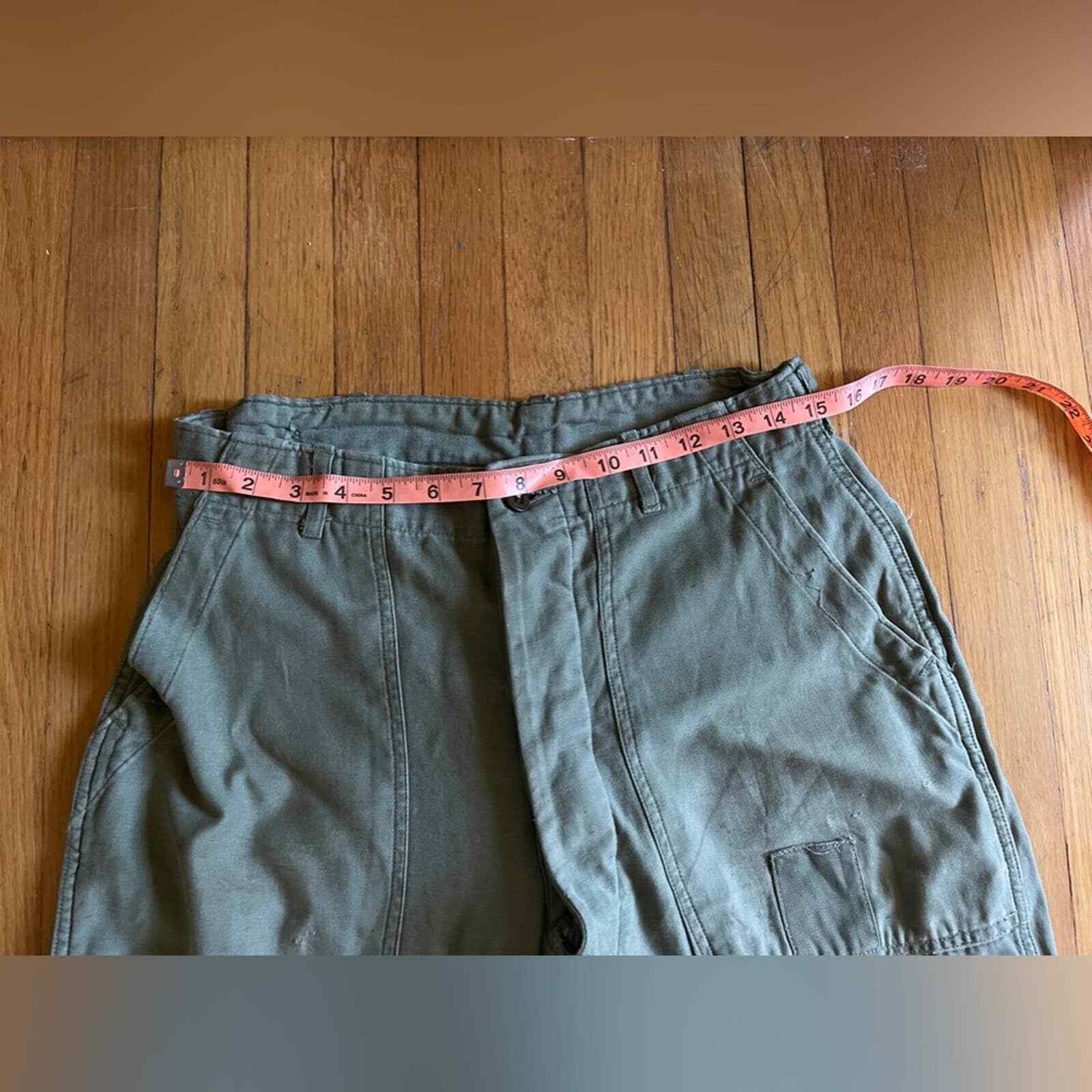 50s Vintage Korean Era Cotton Sateen Pants