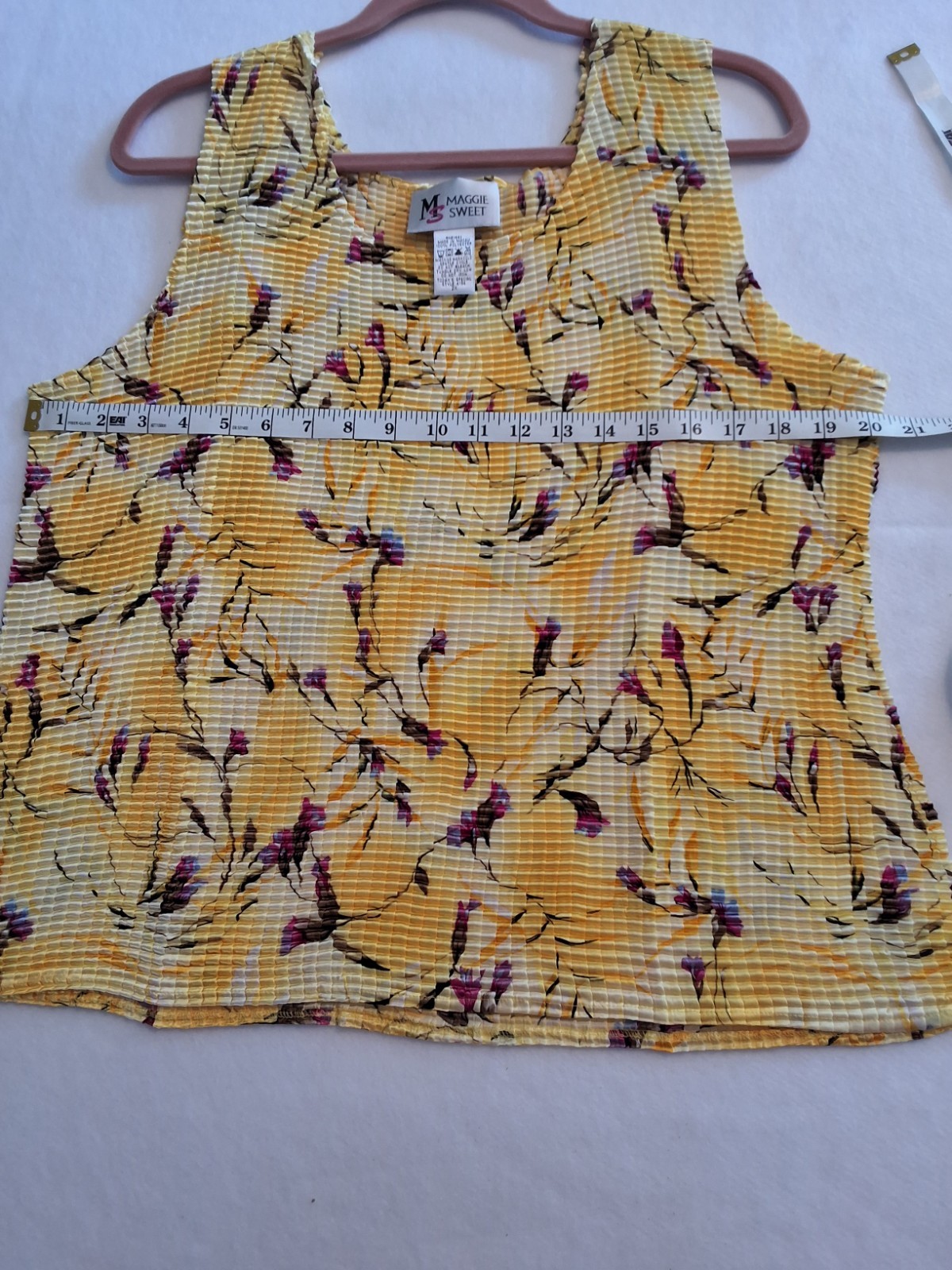 Vintage 1990s 2X Maggie Sweet 2 Piece Blouse With Floral Design. VGVC