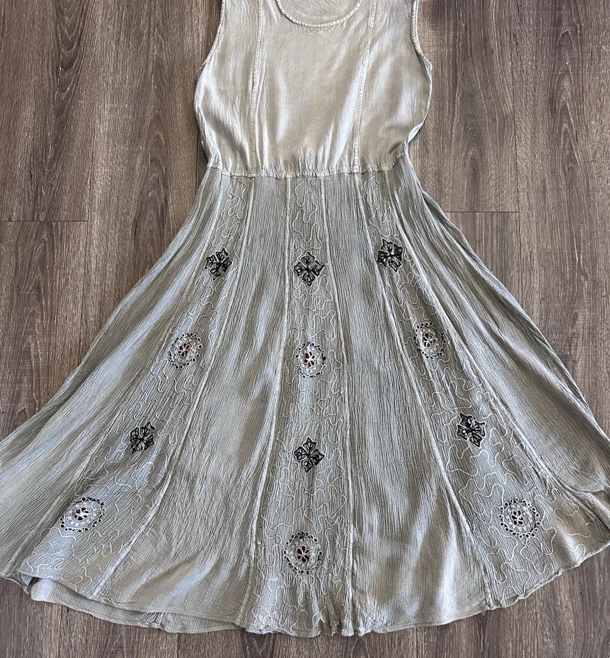 MPH Women’s S Dress Patchwork Hippie Maxi Cottagecore Earth Festival Boho 1990s