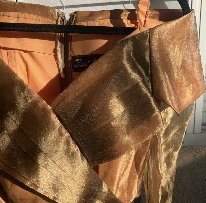 Last call! Vintage 80s Glitter Caramel Party Dress