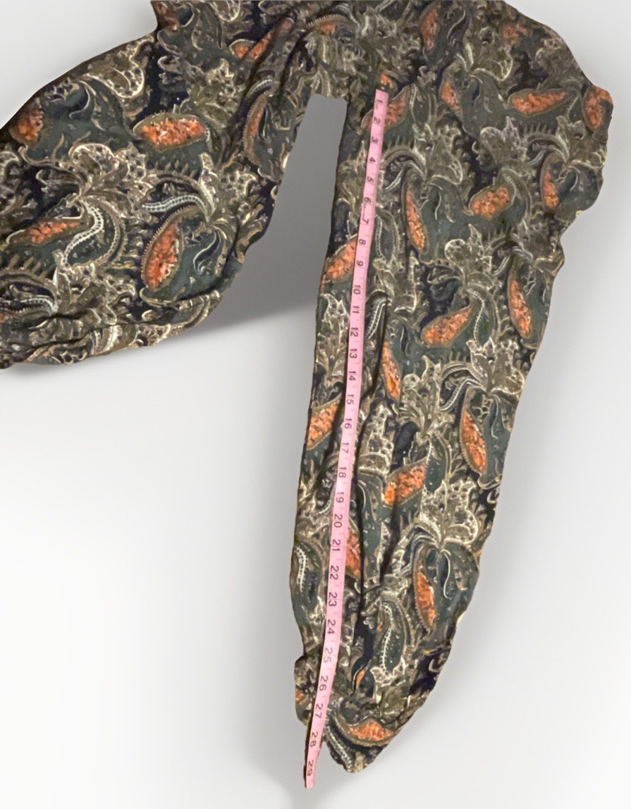 VTG 90’S HIPPY BOHO INDIA Made Sz Med PAISLEY PRINT Wide Leg Pant Button Ankle