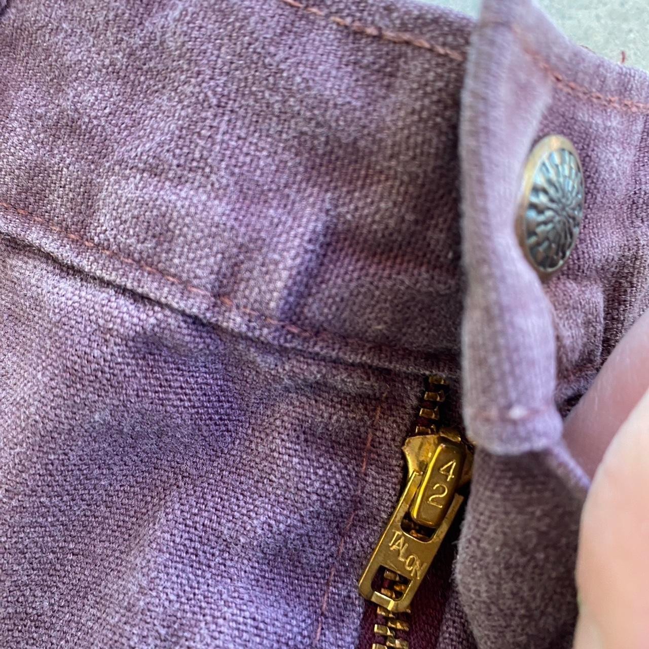 1970s Vintage Sears Jr Bazaar women’s slim purple pants 22×32