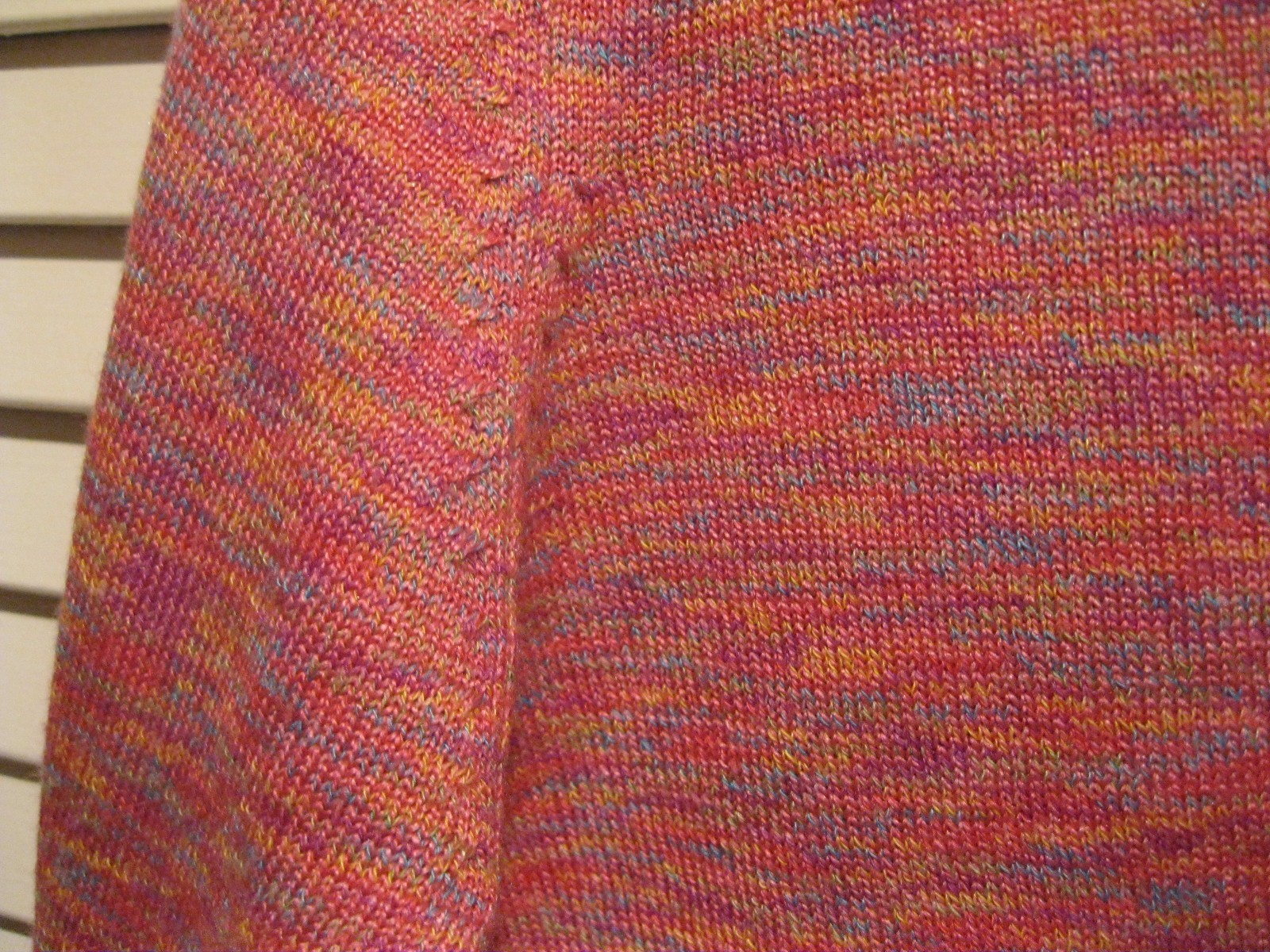 1970s WOMENS ACRYLIC PASTEL HEATHER STRETCH DISCO Lightweight Top SWEATER