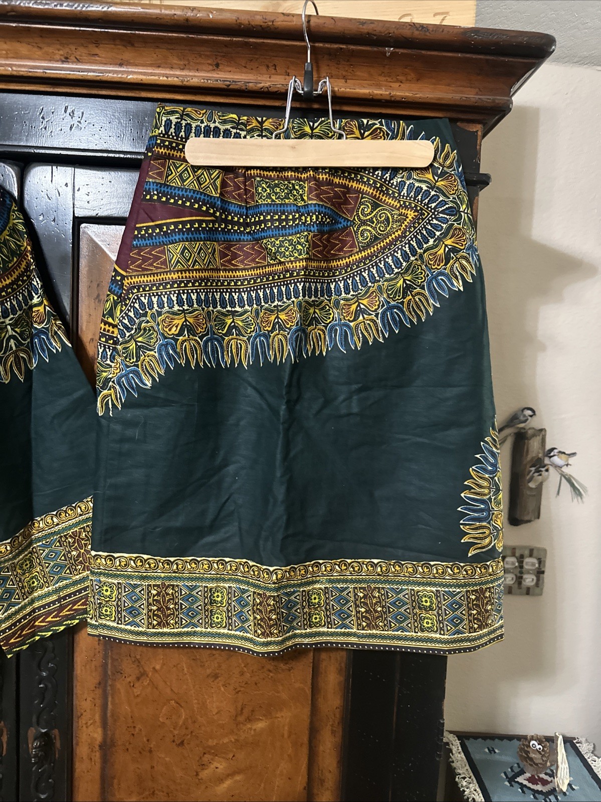 Vintage Custom Handmade Shirt And Skirt, Sunyani, Ghana 1999, Size S