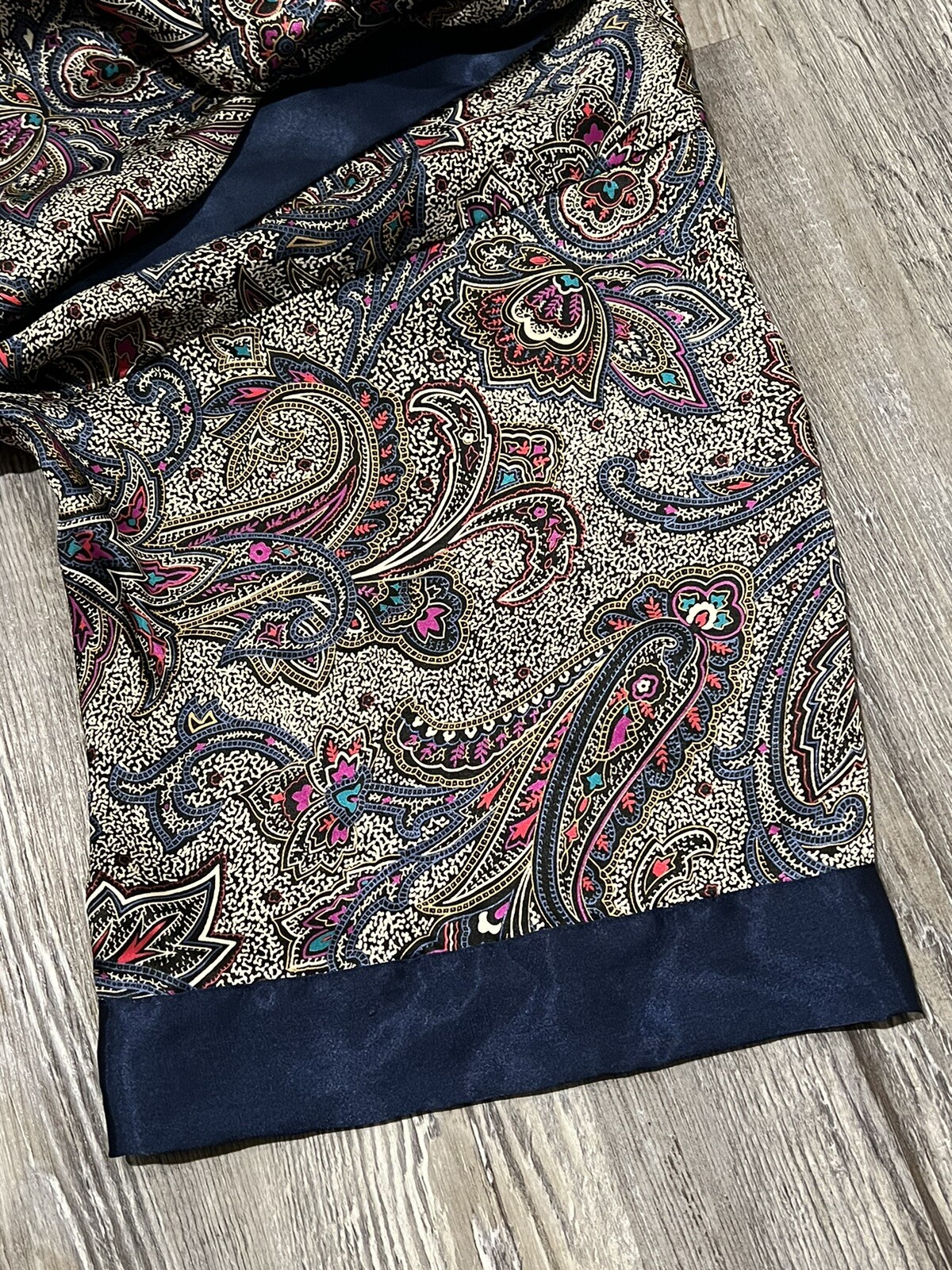VTG 80’s Body Drama Lingerie Women’s Multicolored Paisley Print Kimono SS Robe M
