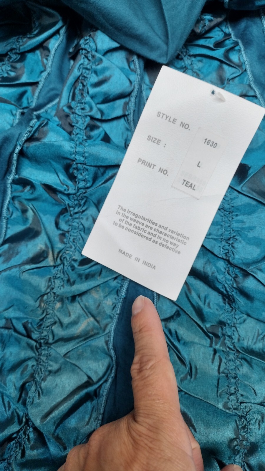 Vintage Grunge Teal Draped Skirt Midi Goth Lycra Stretch Zashi India New 90s