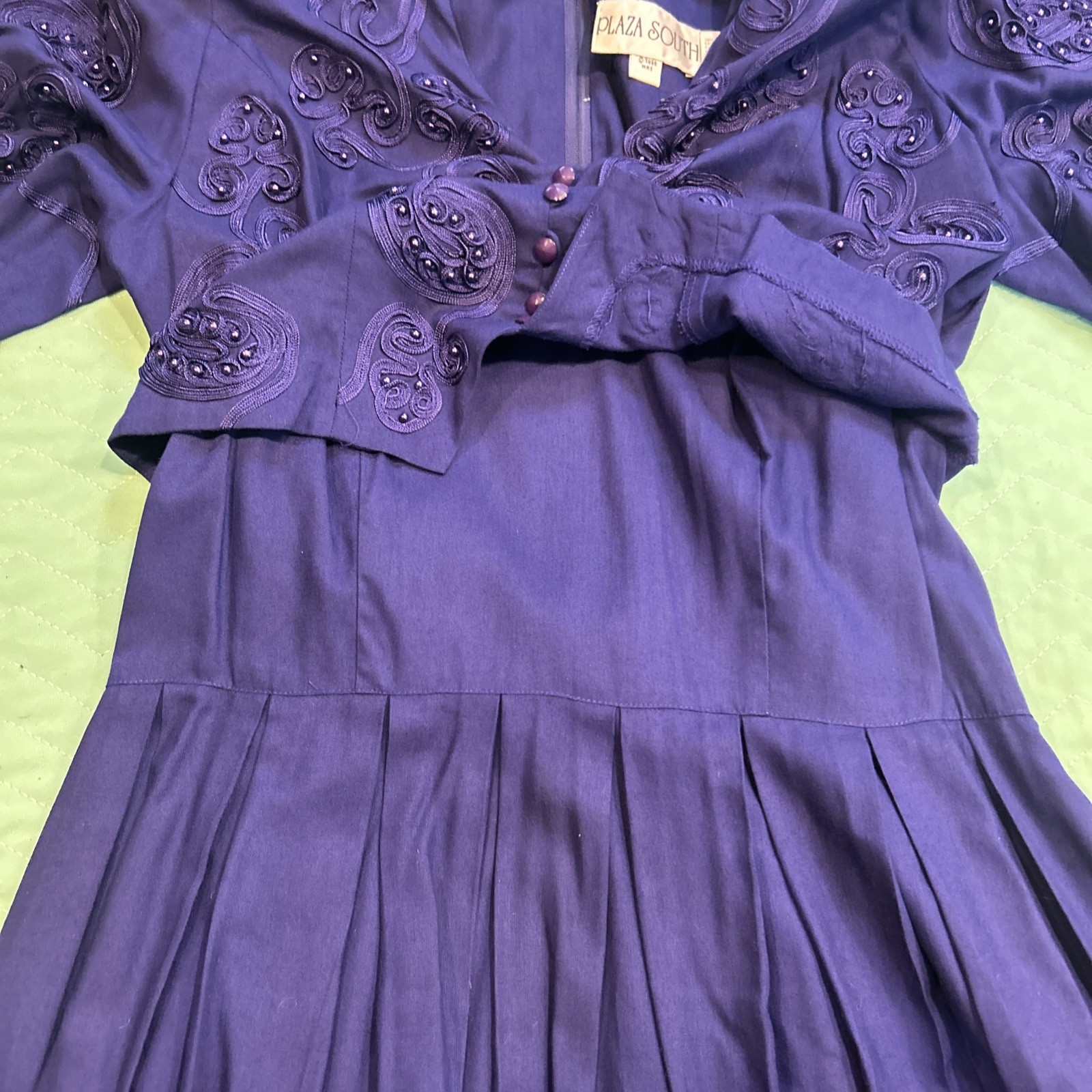 Plaza South 1995 Royal Purple Dress Size 8 Rayon