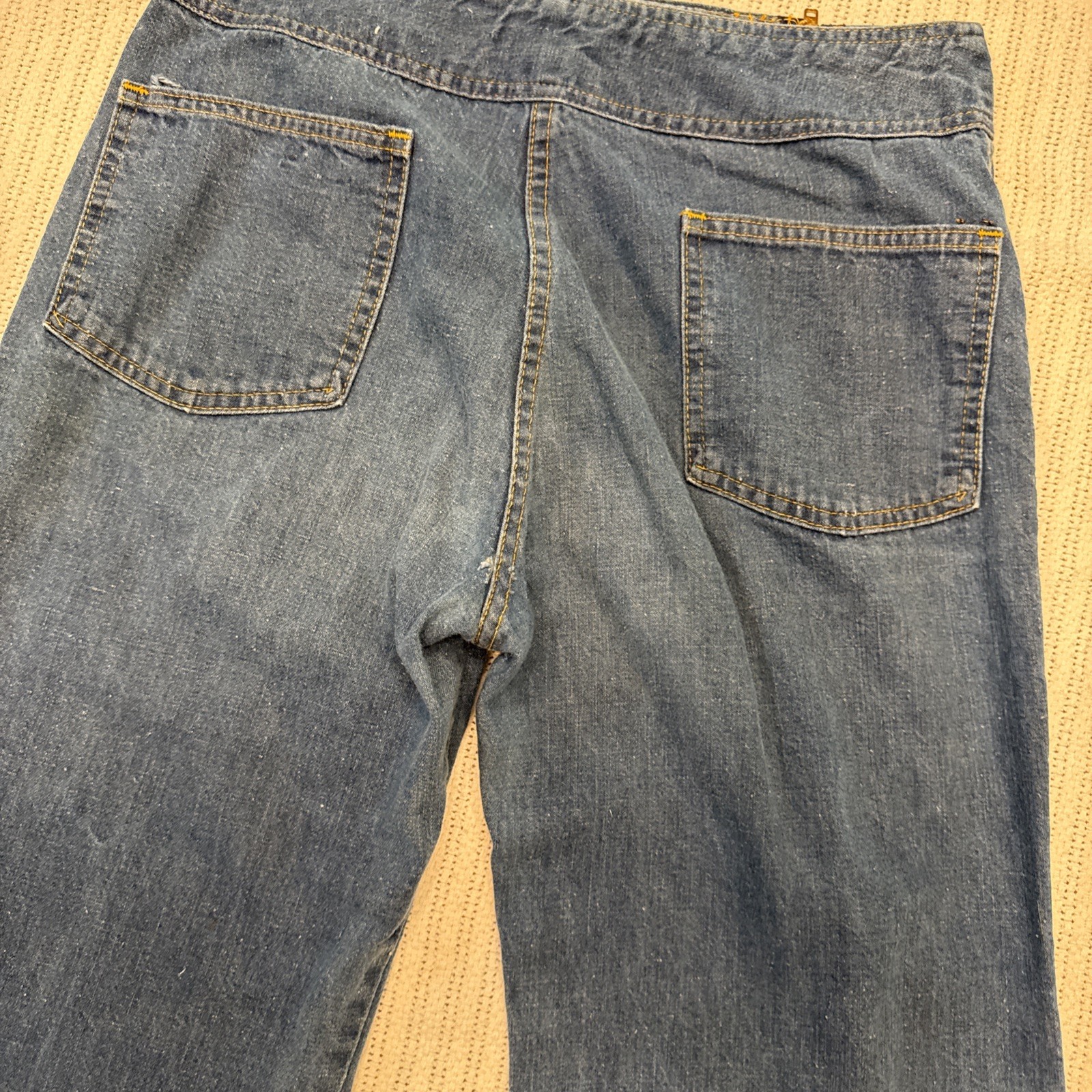 Vintage 70s Rappers Flared Bell Bottom Denim Jeans Women’s 28 X30 Medium