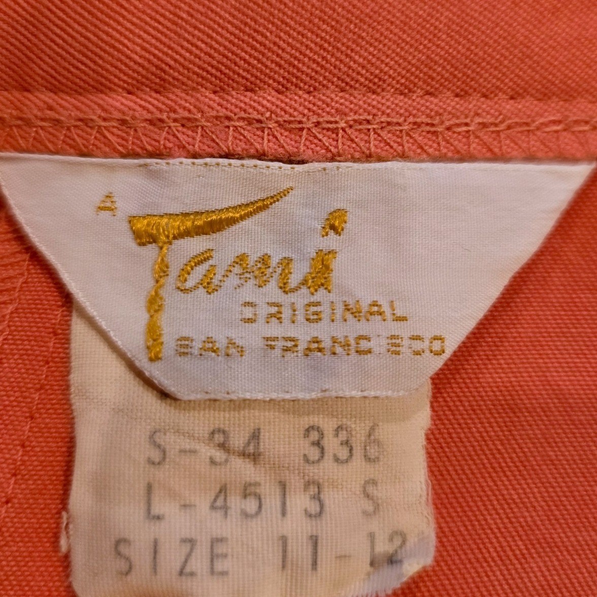 VTG 70s Tami San Francisco Palazzo Pants Womens 11 12 Coral High Rise Made USA