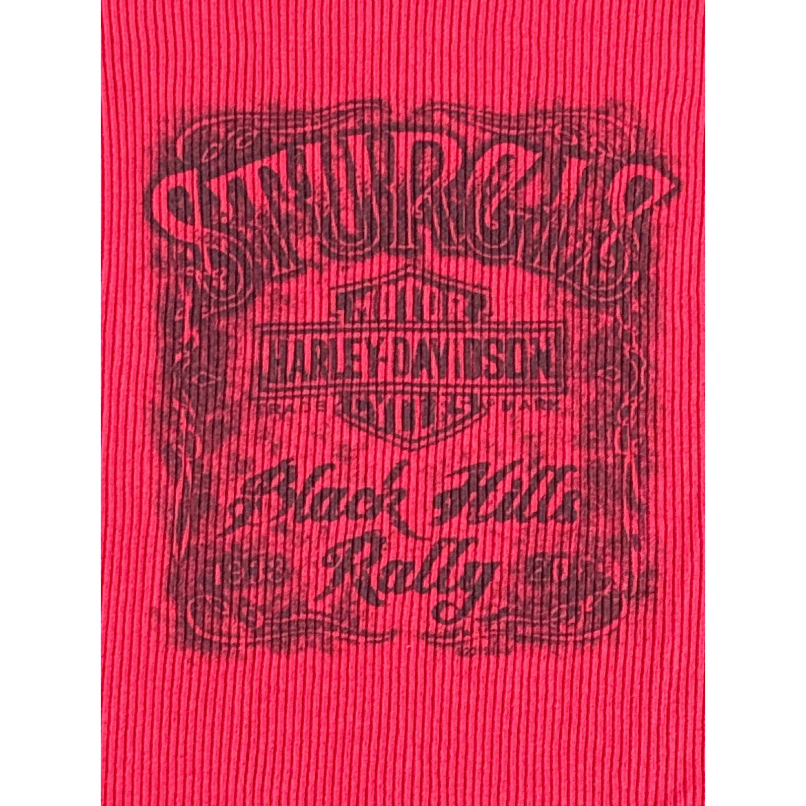 Vintage Harley-Davidson Sturgis Ribbed Tank Top Red RK Stratman Y2K Large