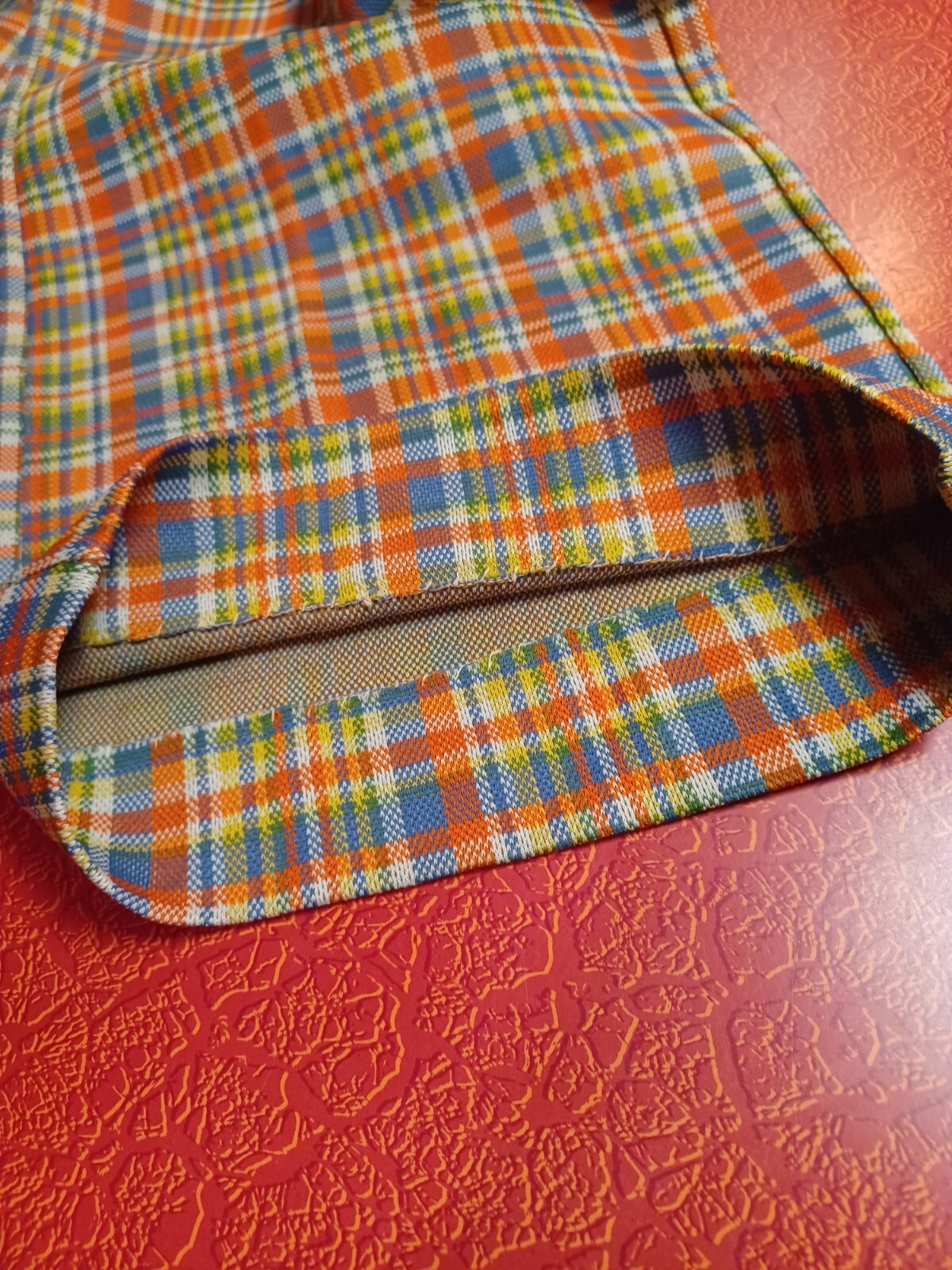 True Vintage Mid-century 1960s 1970s Funky Plaid Polyester Pants Sears MCM Mod