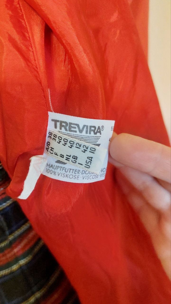 Vintage Trevira Red Blazer Jacket Blazer Germany Size M 10s Modern Retro Casual