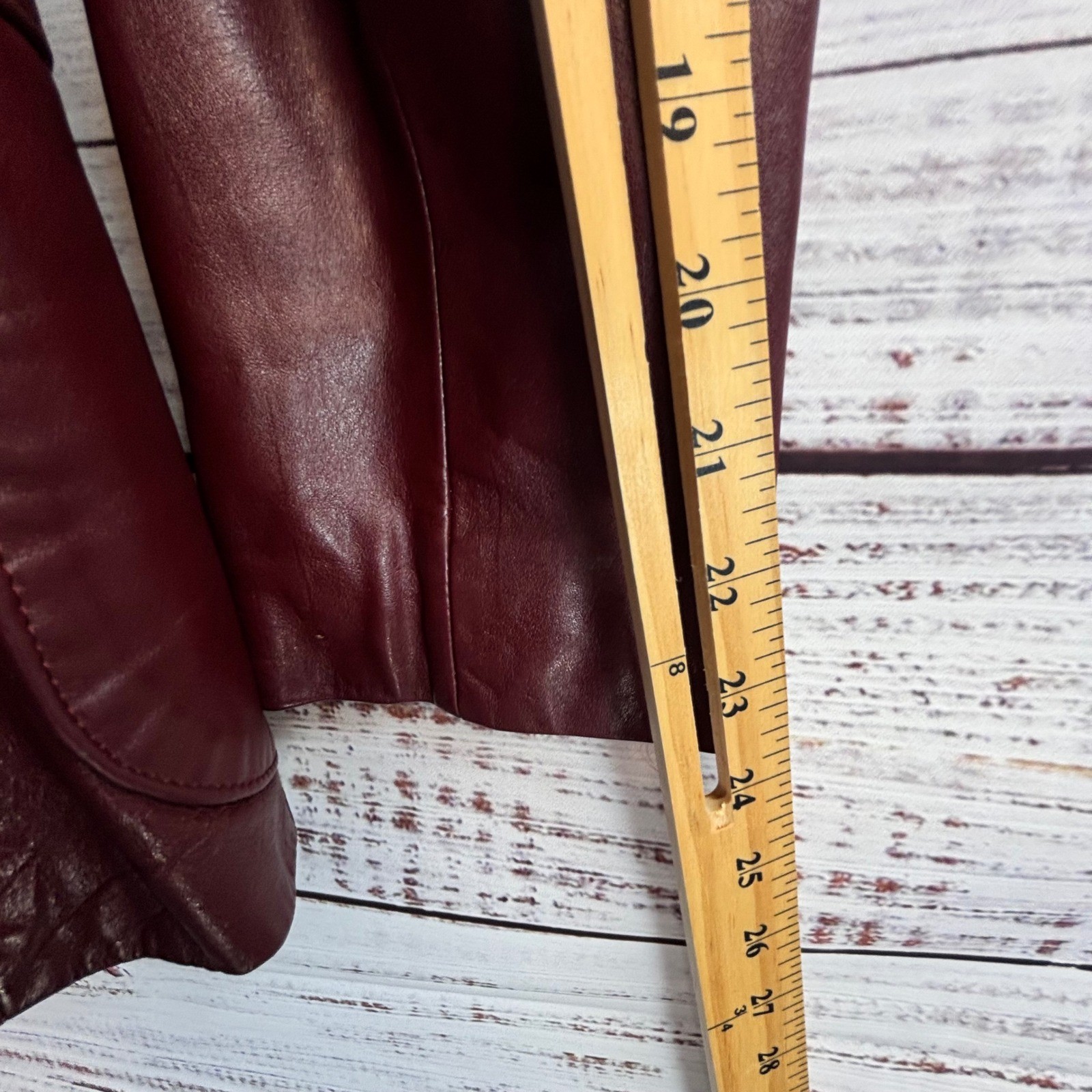 Vtg Dark Academia Equestrian Leather Blazer Etienne Aigner 12 Burgundy Oxblood