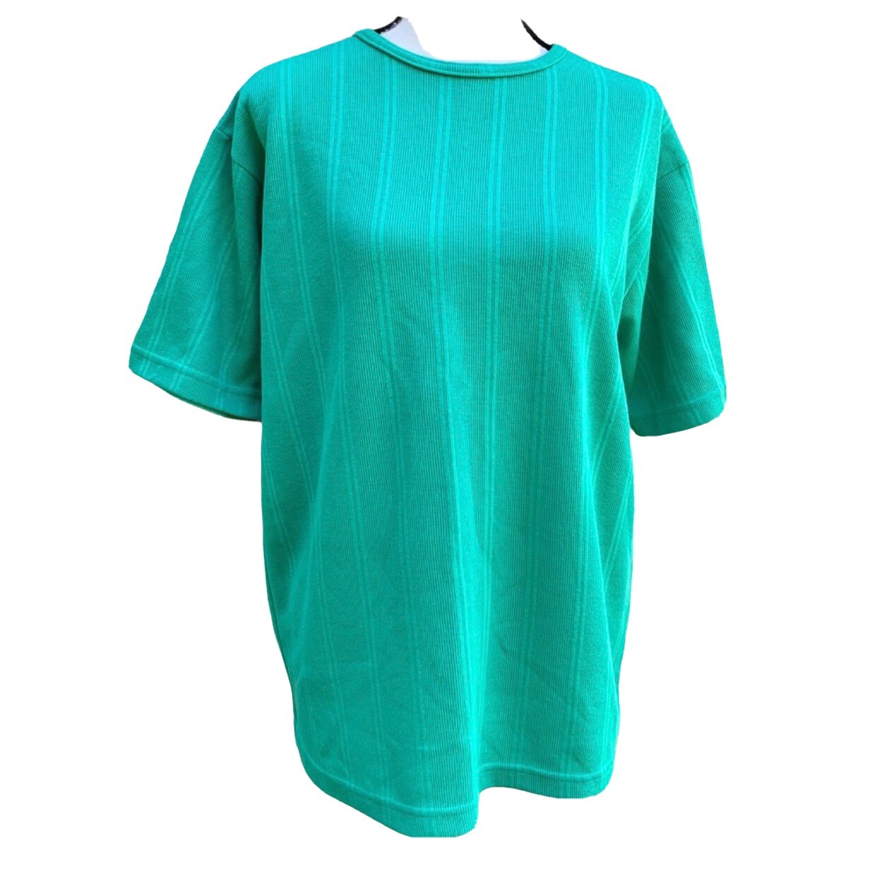 Vintage 90s Company Collection NWT Deadstock Green/Blue Basic Crewneck T Shirt