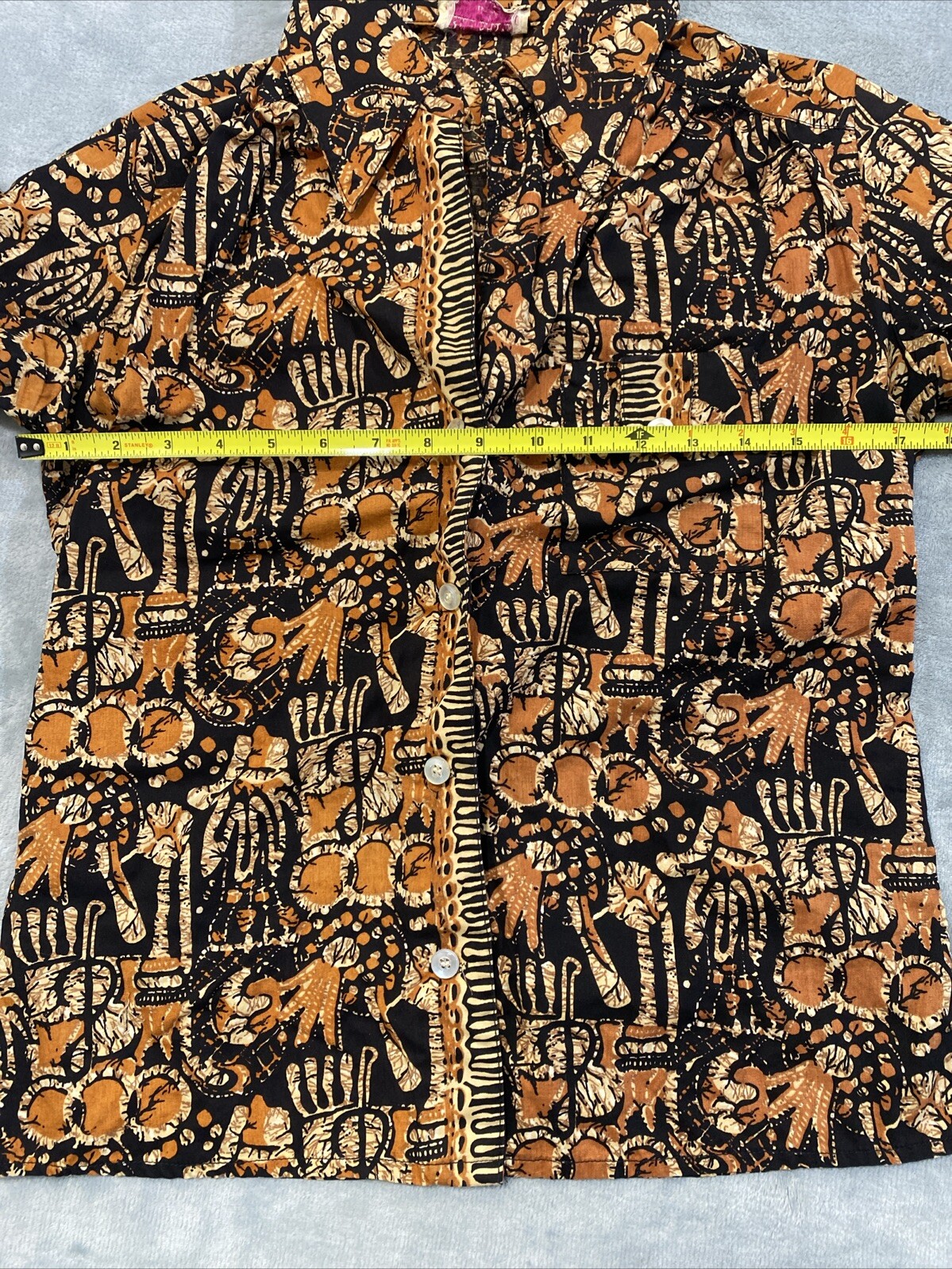 Vintage 70’s Irene Kasmer Button Down Shirt, Blouse Retro Women’s Sz S
