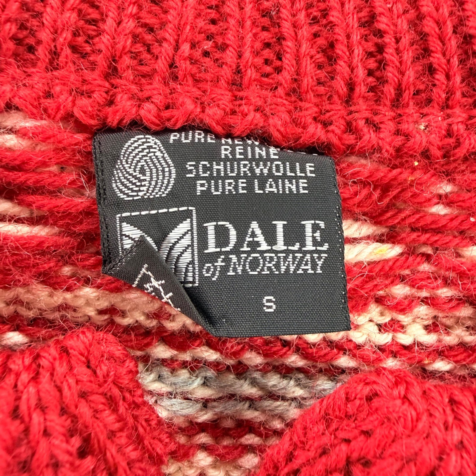 Vintage Dale of Norway NordicFair Isle Pure Wool Cardigan with Metal Clasps S