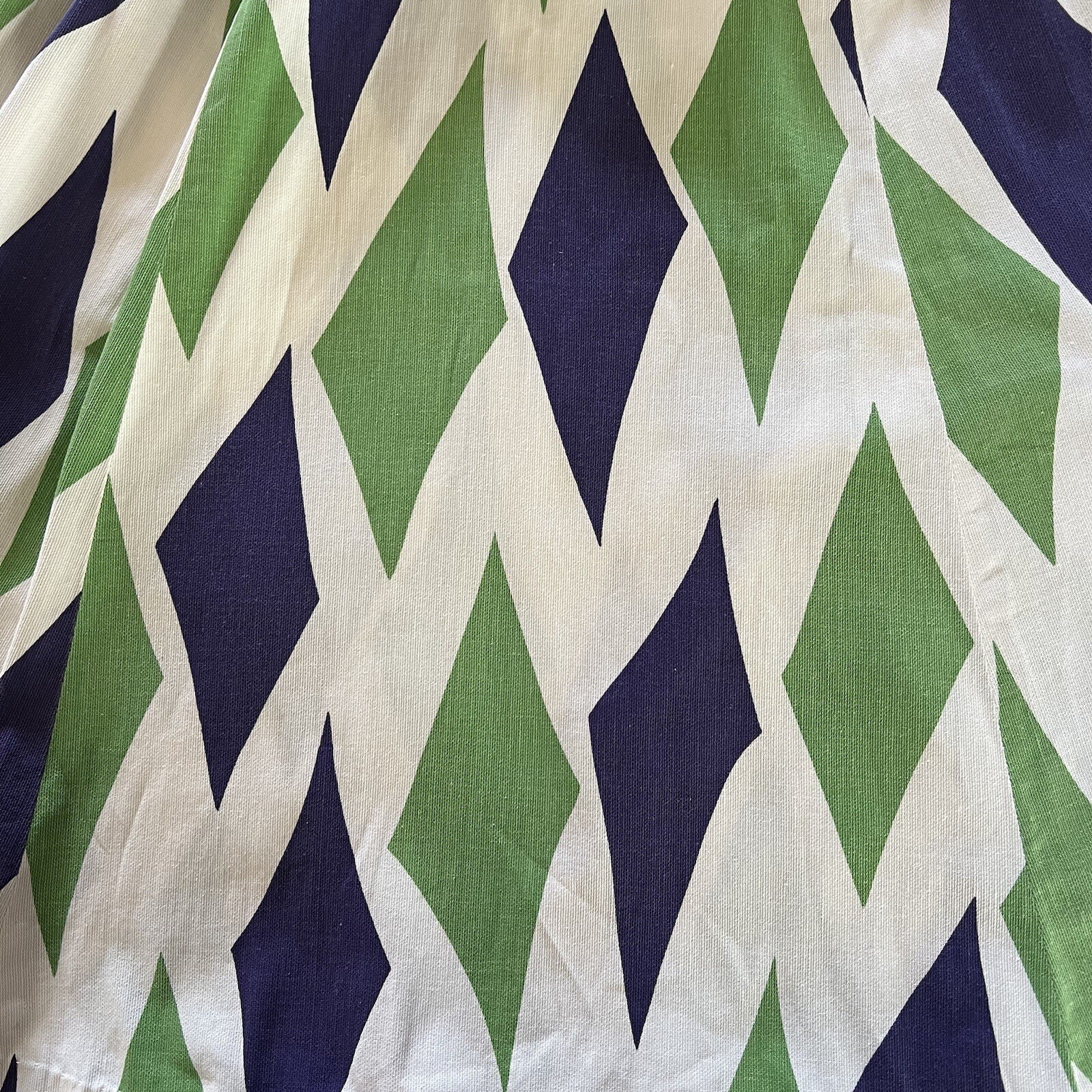 1950s or 60s vintage harlequin print cotton halter sun dress 27w