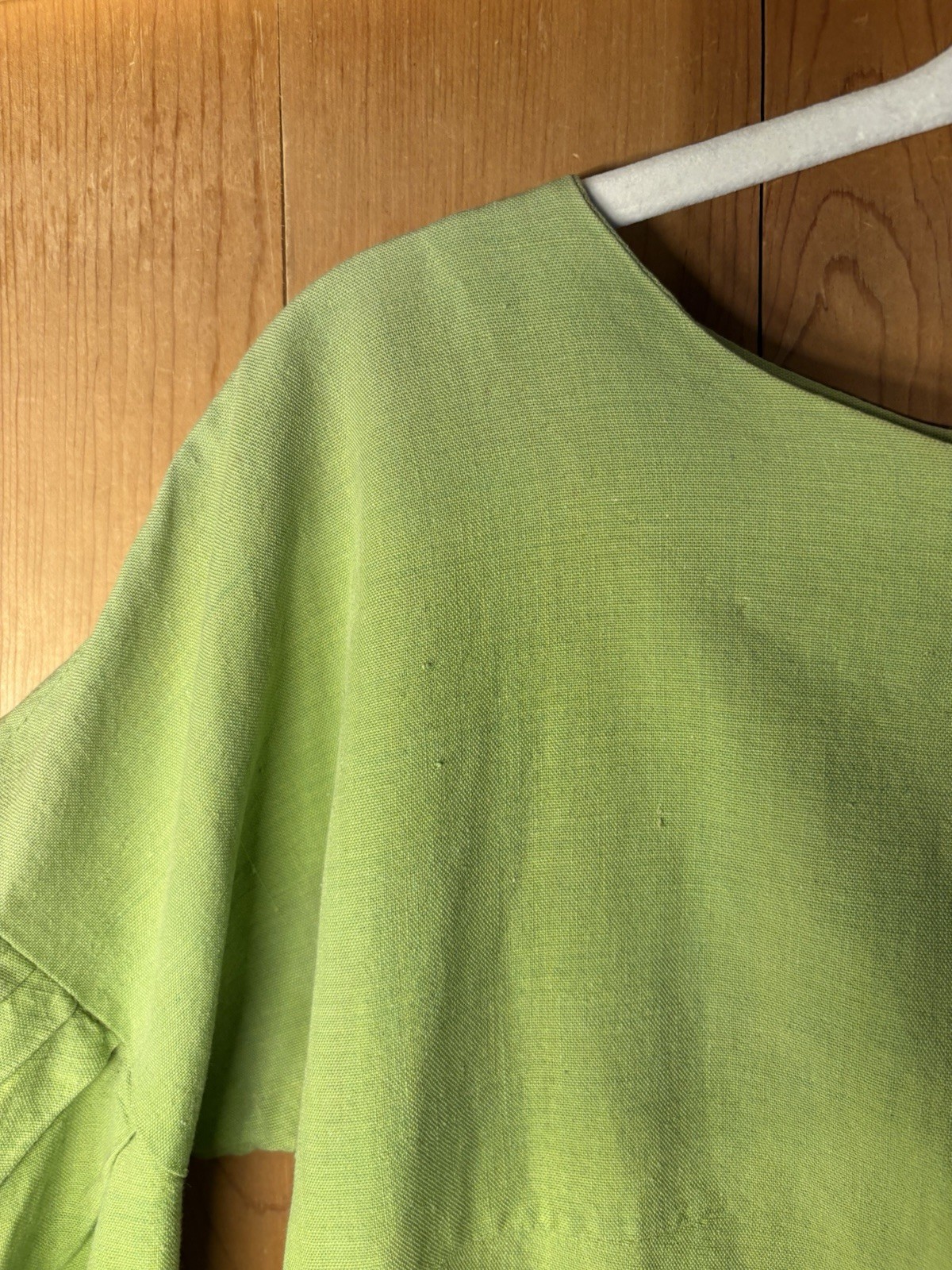 The Phoenix 1970s Vintage Mexican lime green blouse Large Sleeves Women’s Sz XS