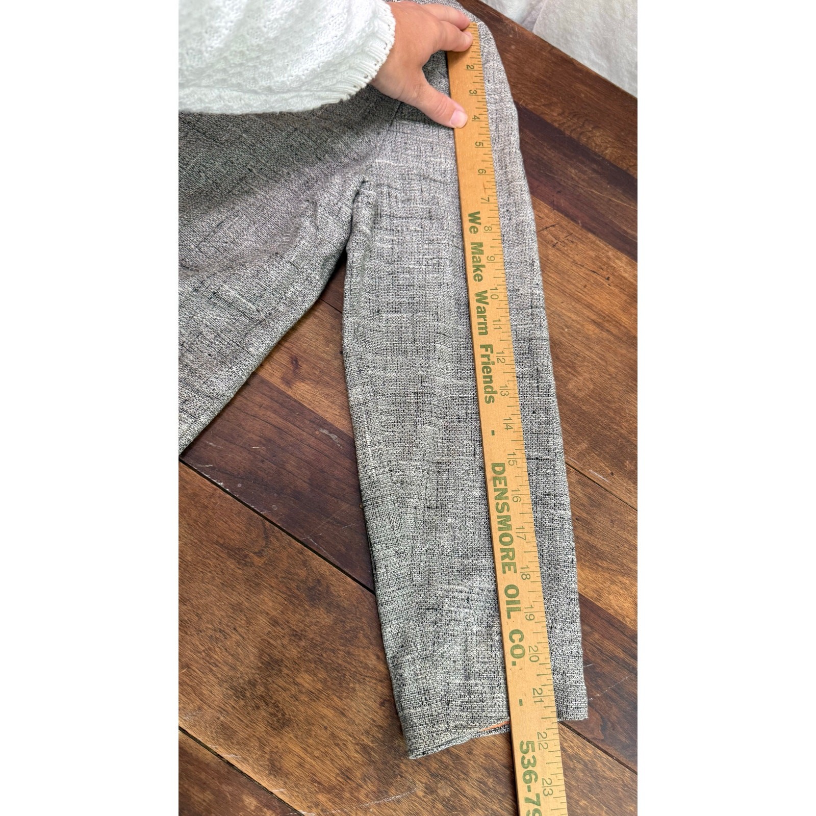 Vintage Single Stitch Made in Italy Blazer Gray & White Tweed Euro Size 42