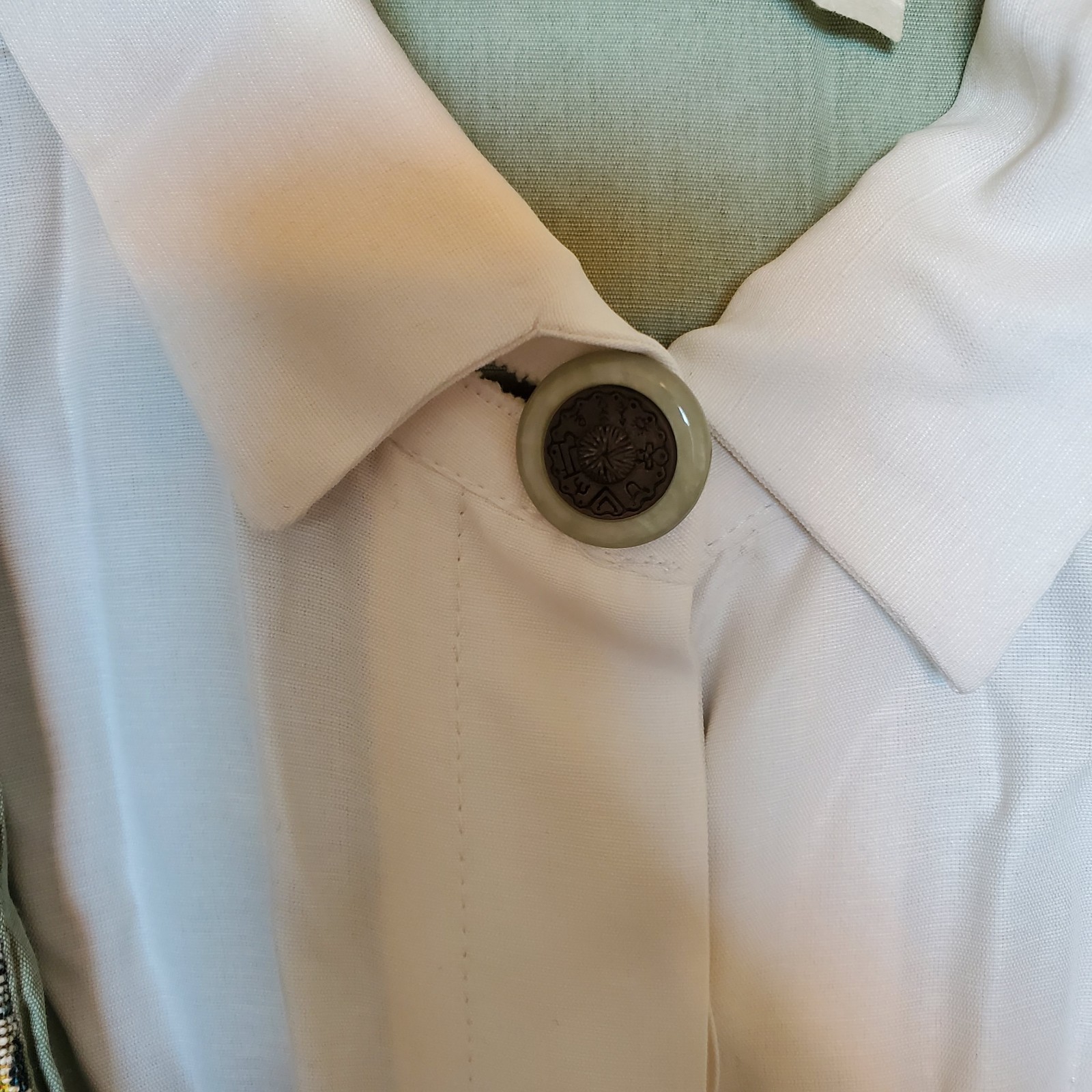 VINTAGE 80s JUST IN THYME 14 Cottagecore Mint Green White Maxi Dress Quited Vest