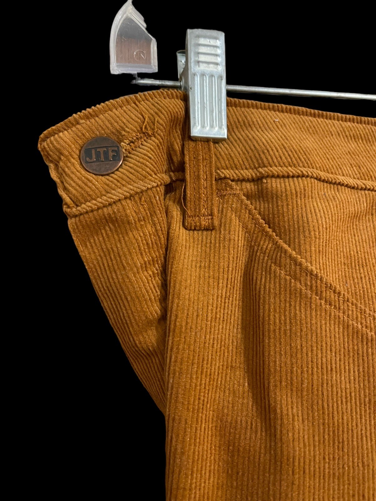 VTG 70s Sears Jeans That Fit Womens Sz 14 Corduroy Pants High Waist Straight Leg