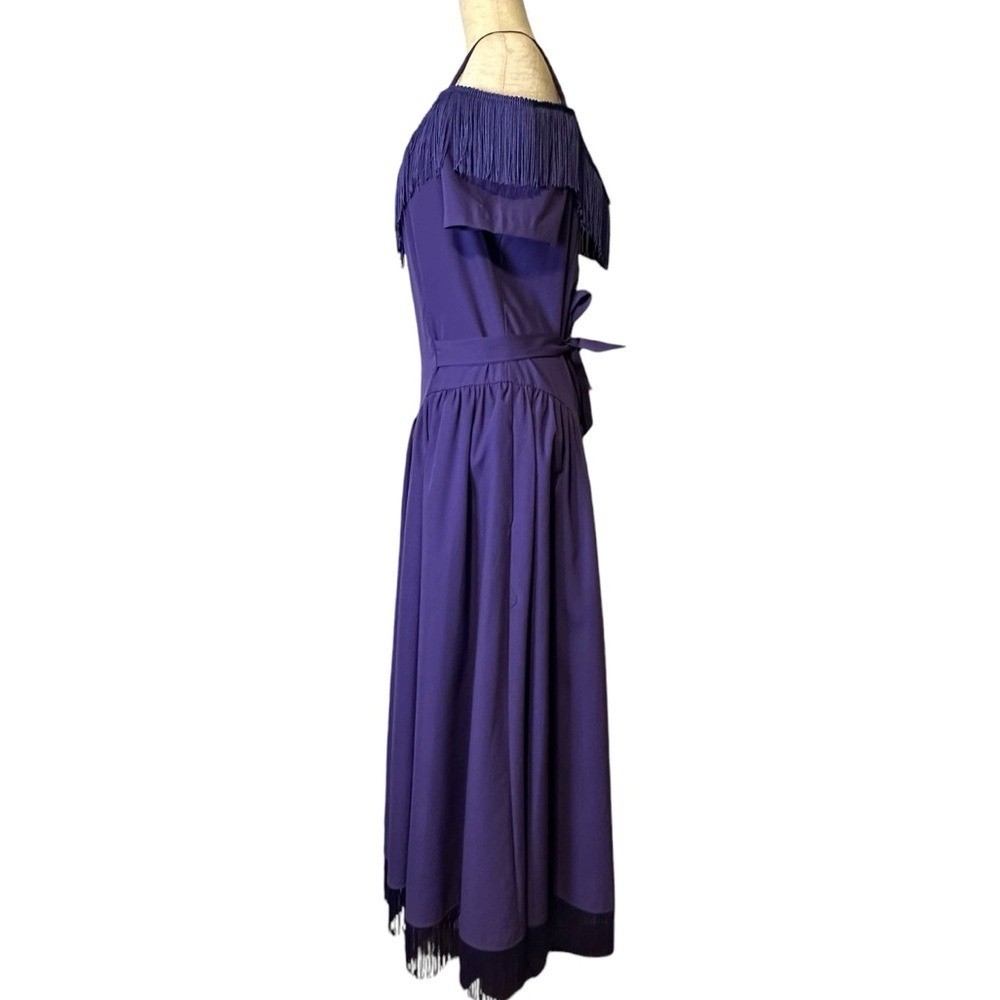Western Collection USA Vintage Rodeo Cowgirl Musical Theatre Maxi Dress Fringe M