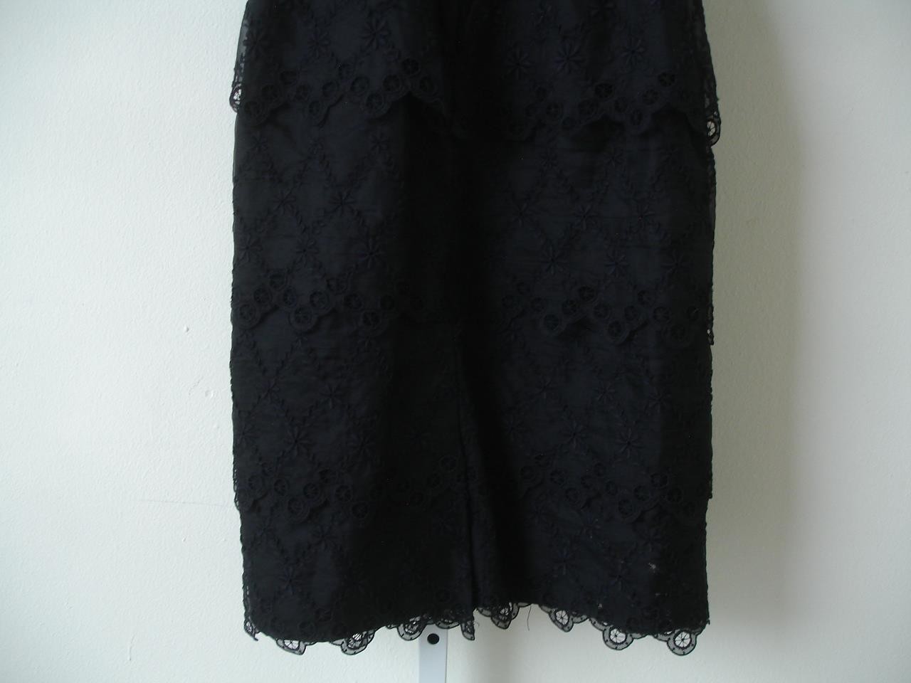 Women’s XS Vtg 1950’s Sa’Bett of California Little Black Dress Lace Party Formal