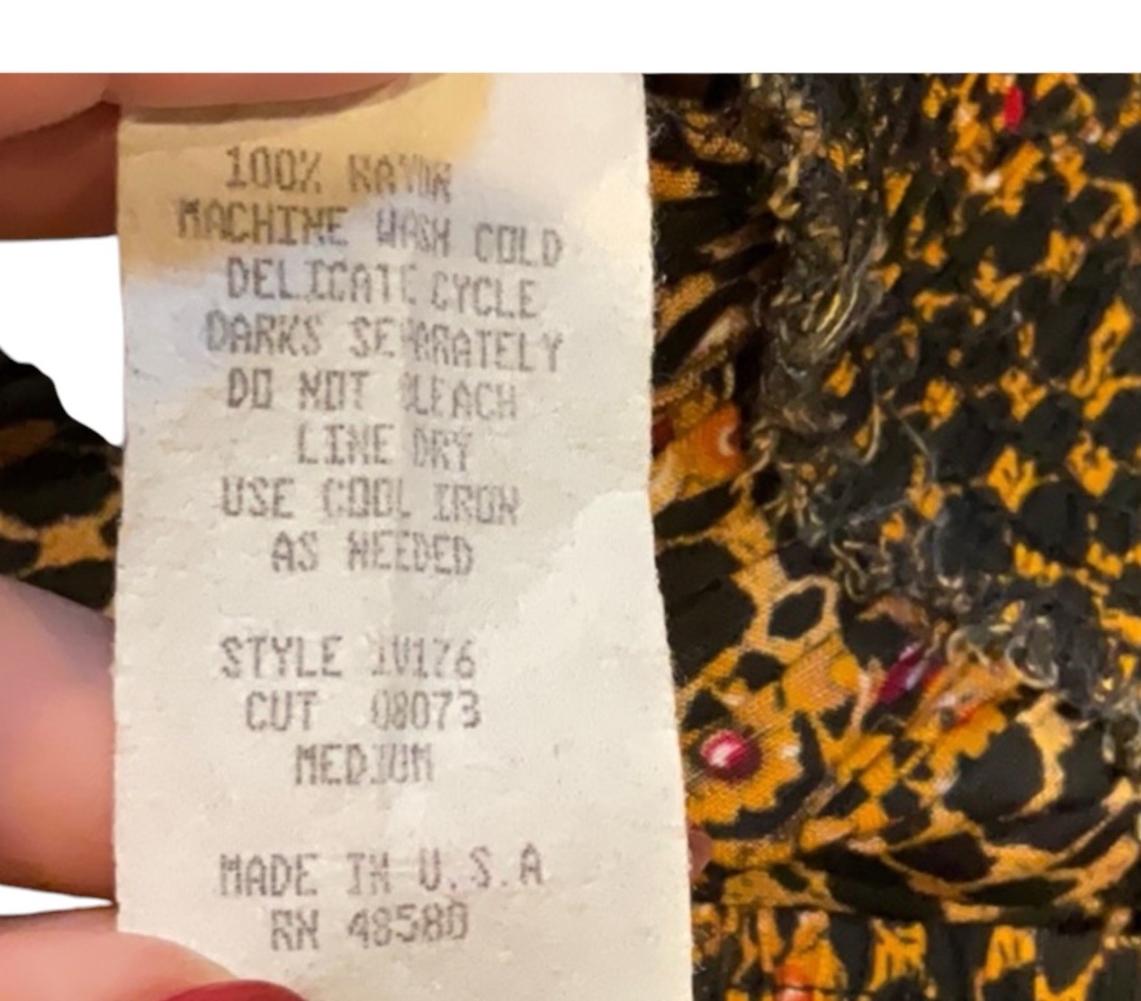 Touche L. A. Women’s Vintage Black Printed Midi Pleated Skirt Plus Size Medium.
