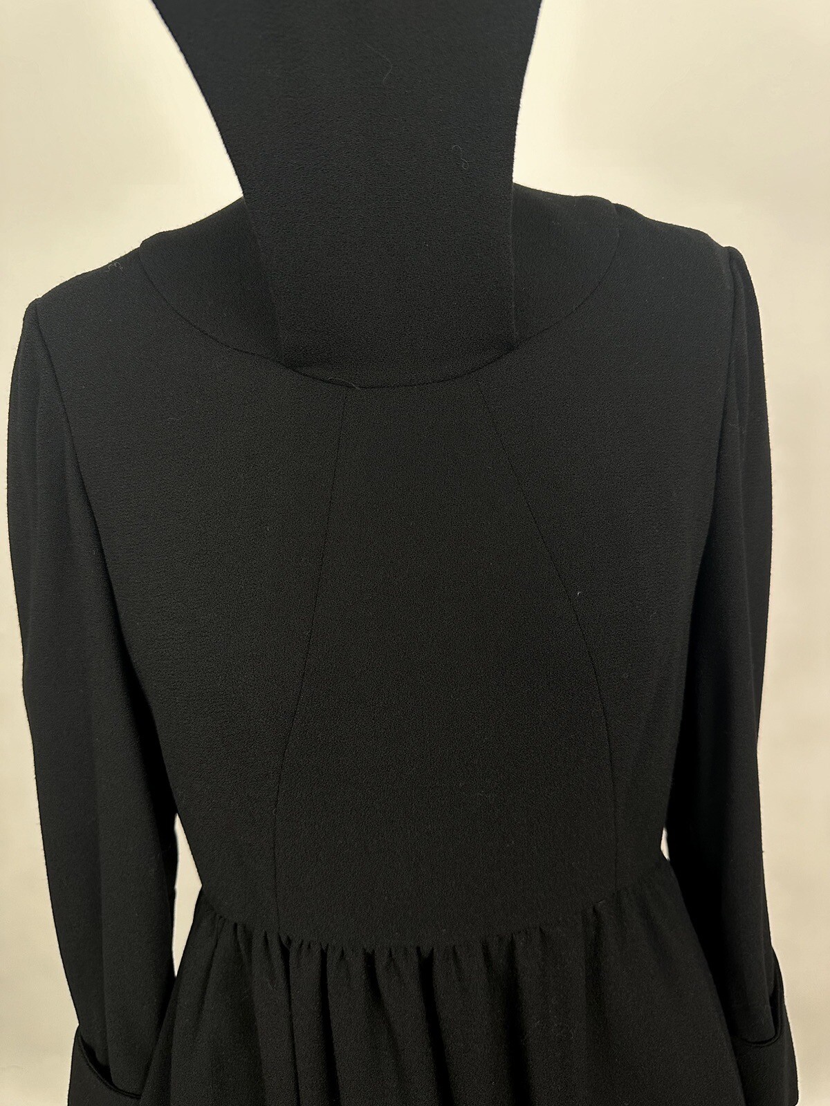 Vintage 1960s Geoffrey Beene Black Wool Long Sleeve Dress Mod – GoGo Style As Is