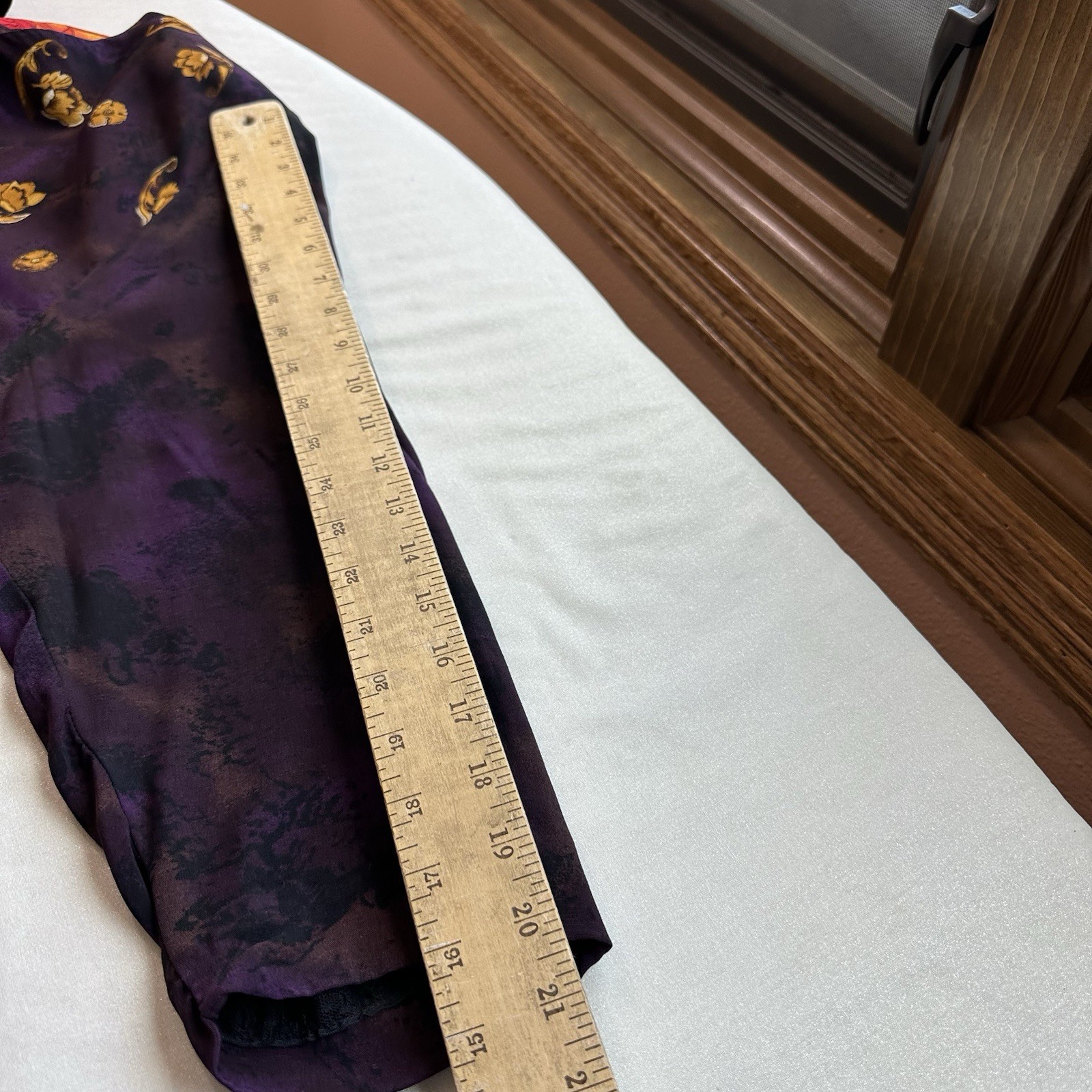 VTG Carole Little Rayon Wrap Kimono Jacket Womens 16 Baroque Floral Art To Wear