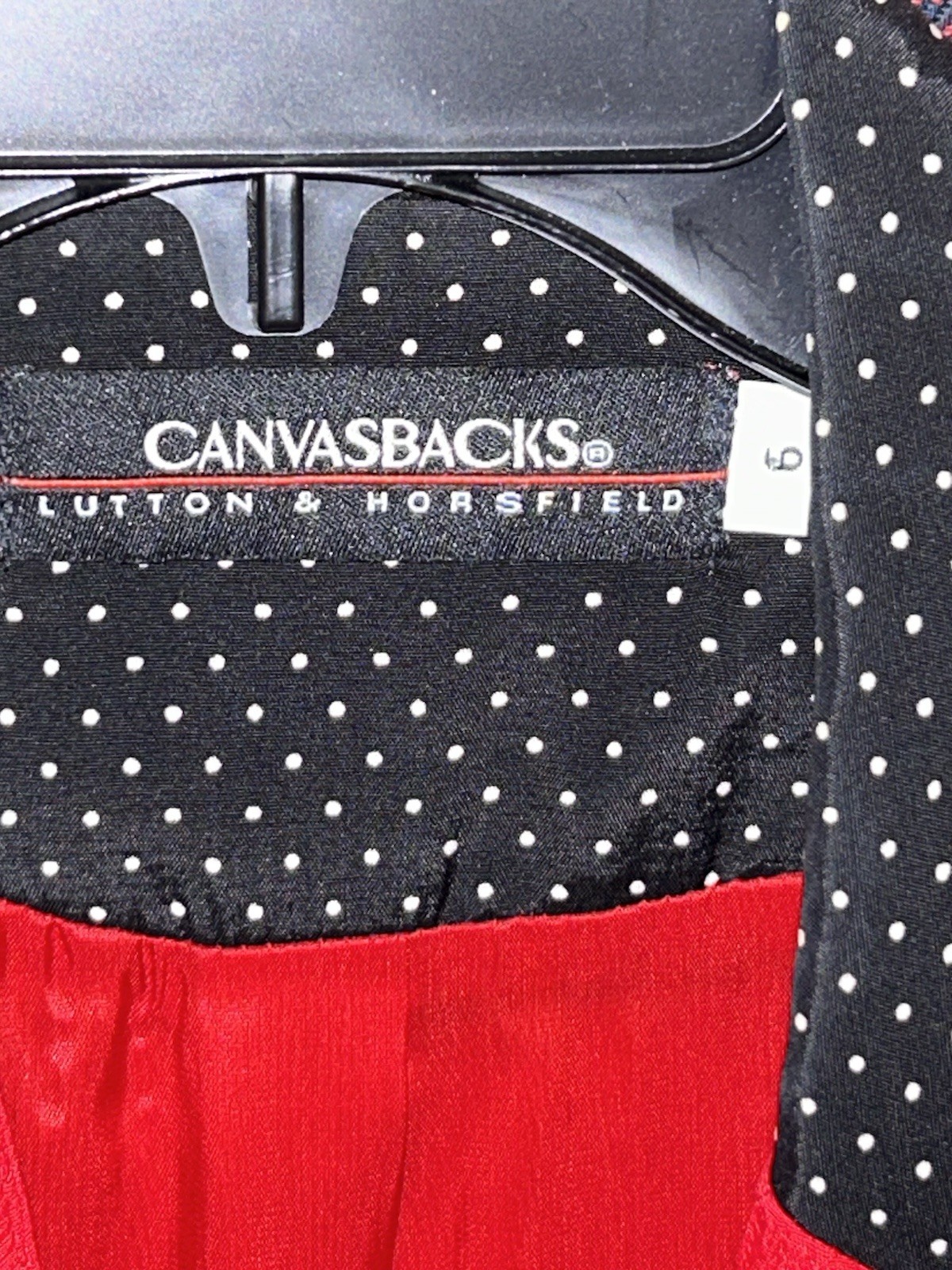 Vintage Canvasbacks Red Blue Trim Accents Blazer Women’s Size 6