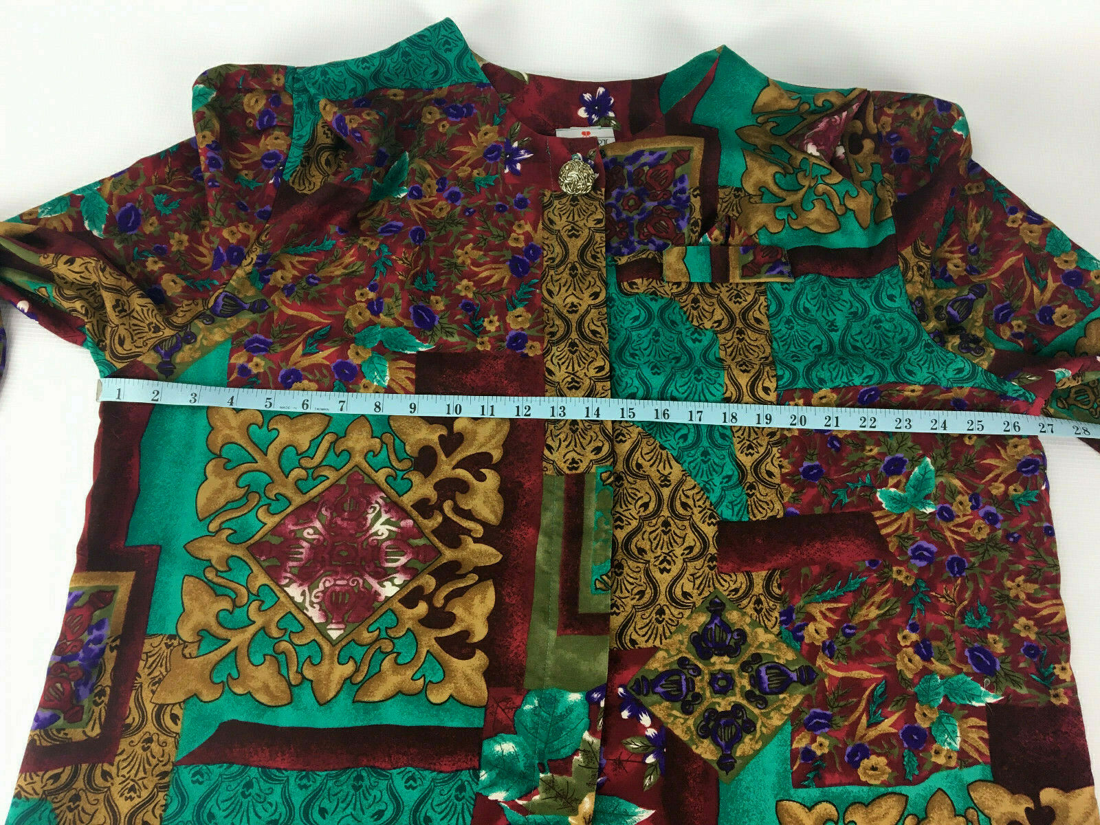 Vintage Multi-color Floral Women’s Rayon Jacket Top – Robert Too – Size 22WP