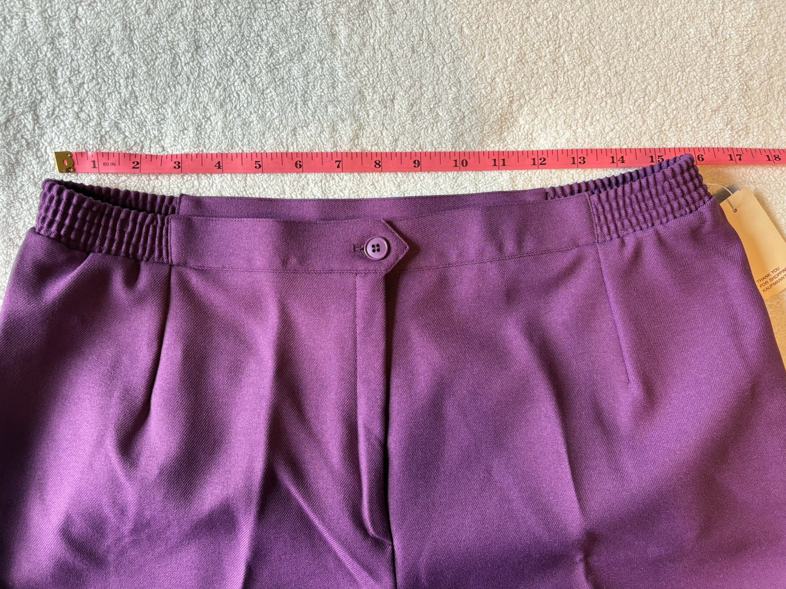 Vintage Haberdashery Plum Color Trousers NWT. Size 18. Made In USA
