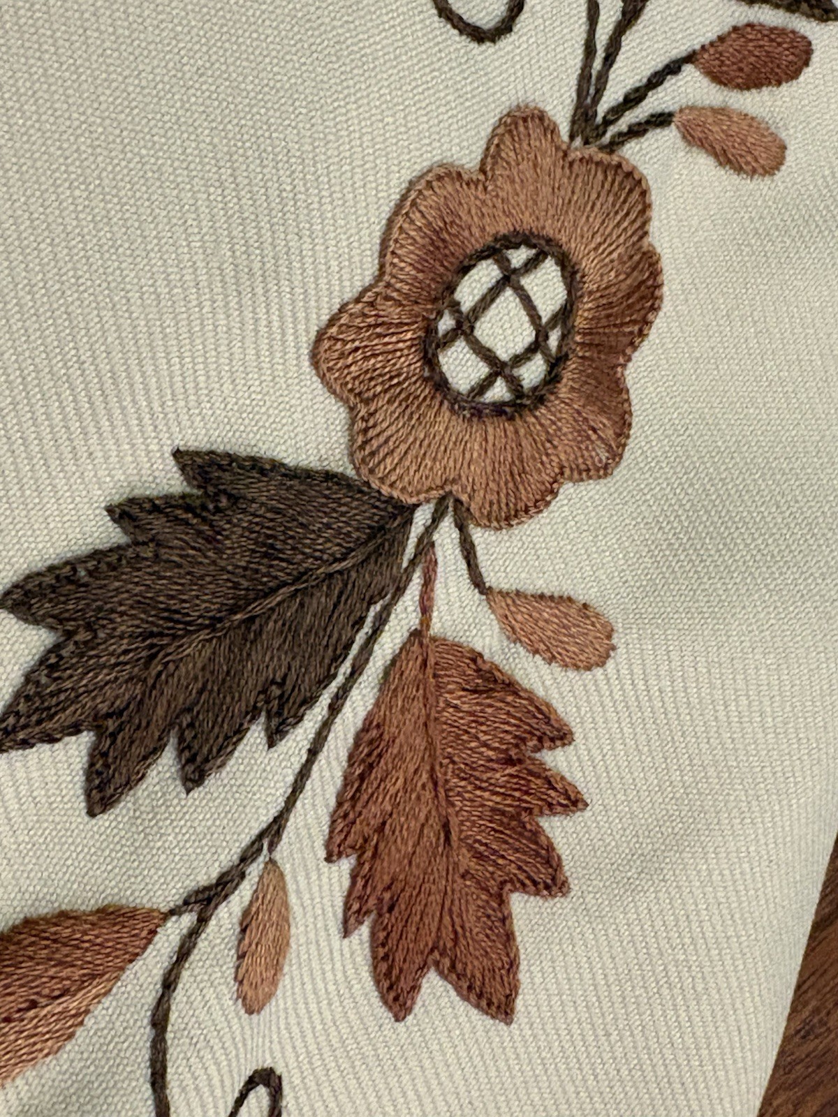 Vintage 60s 70s Embroidered Peasant Folk Shirt Top Bohemian Handmade Tan Button