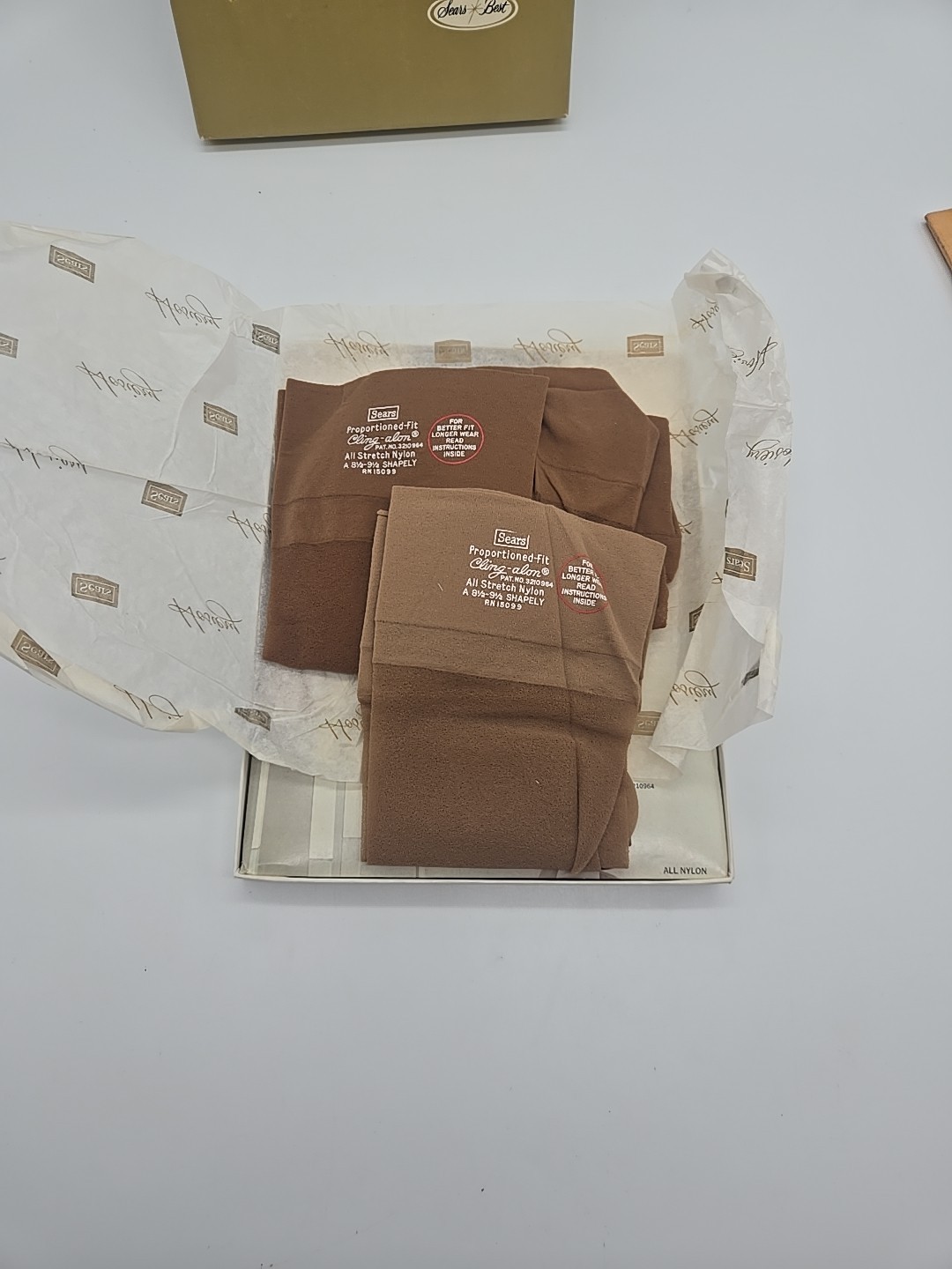 4 Vintage Sears Cling Alon Semi Sheer Stockings Classic A 8 1/2-9 1/2 NOS