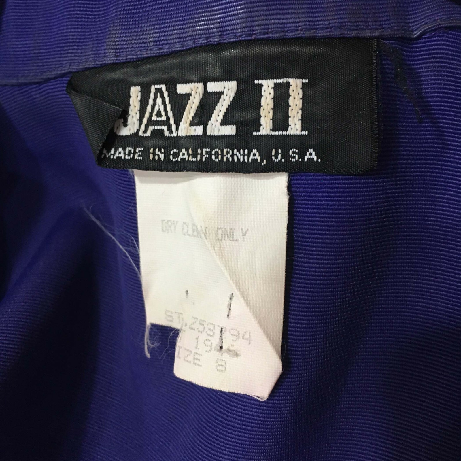 Jazz II Vintage 80’s Purple Shirtwaist Dress, size 8, Rayon Acetate, 42 bust