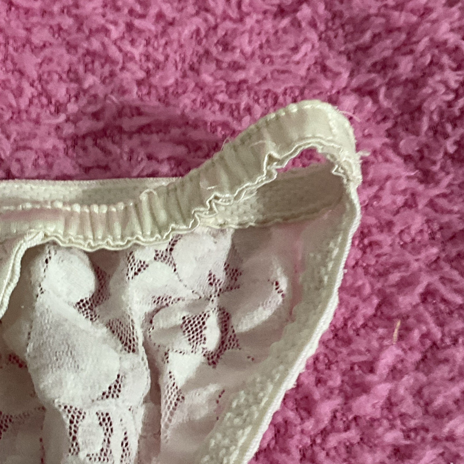 VINTAGE SATIN / LACE STRING BIKINI PANTY #1991