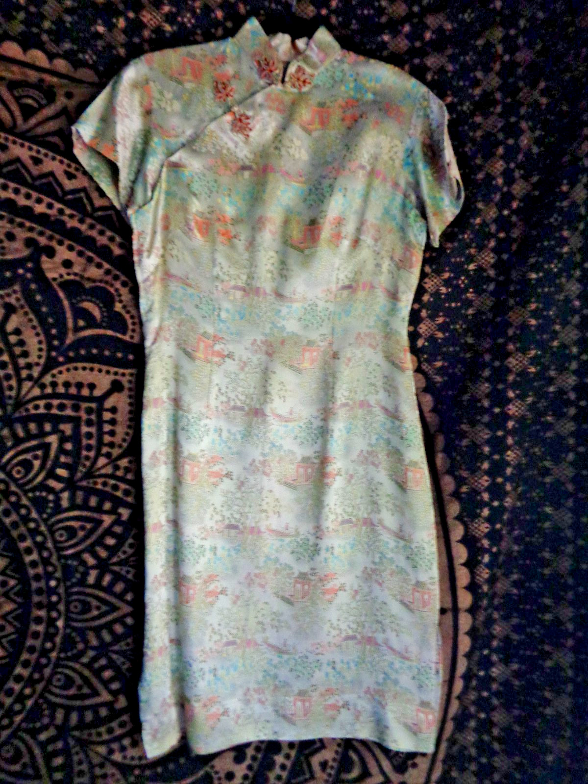 Vintage Cheongsam Chinese dress large