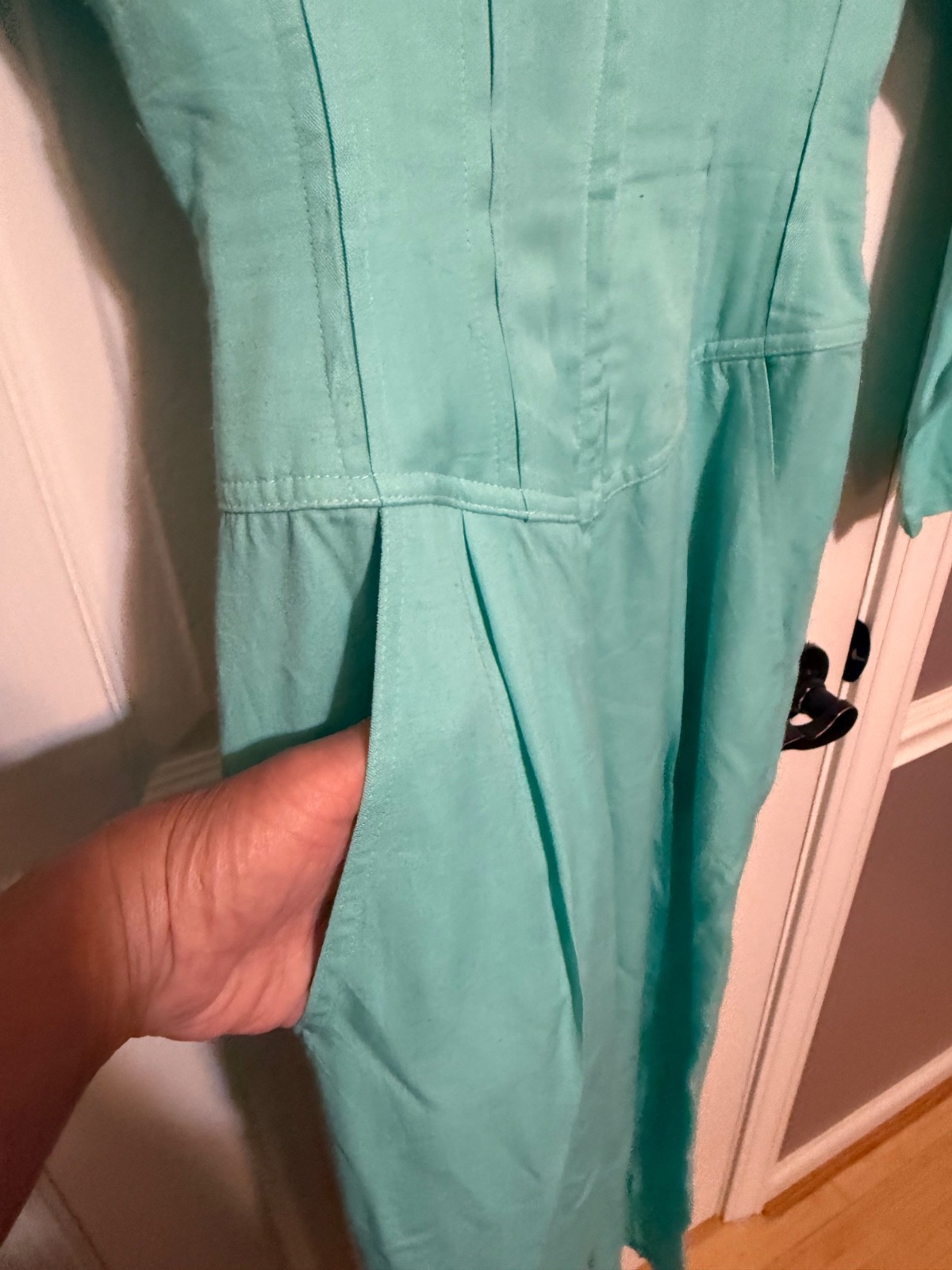 Vintage IIF Turquoise Bedazzled Jumpsuit ~ 4 ~ Great Details ~ Excellent!!