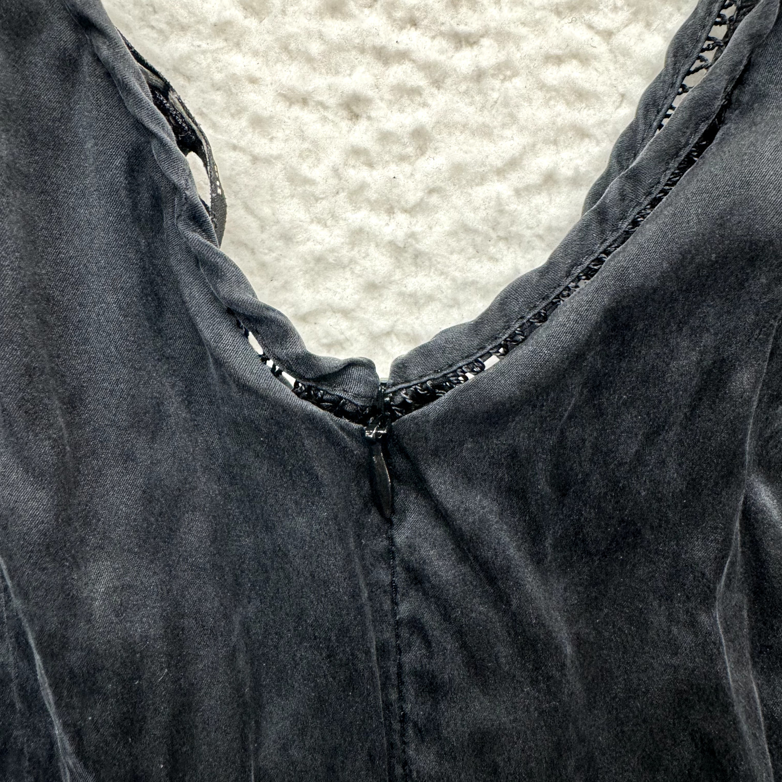 Y2K Vintage Nanettte Lepore Silk Top Small Medium Black Fairy Grunge Whimsigoth