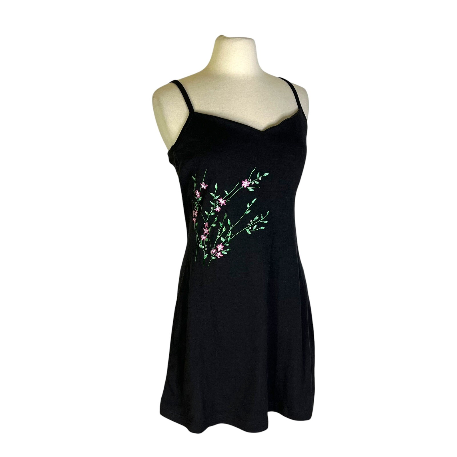 Derek Heart Dress y2k Vintage 90s Slip Coquette Pink Floral Fairy Clueless Med