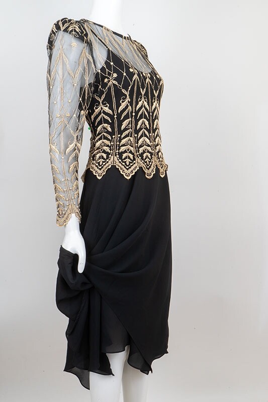 Vintage 1980S Cachet By Bari Protas Edwardian Style Evening Dress