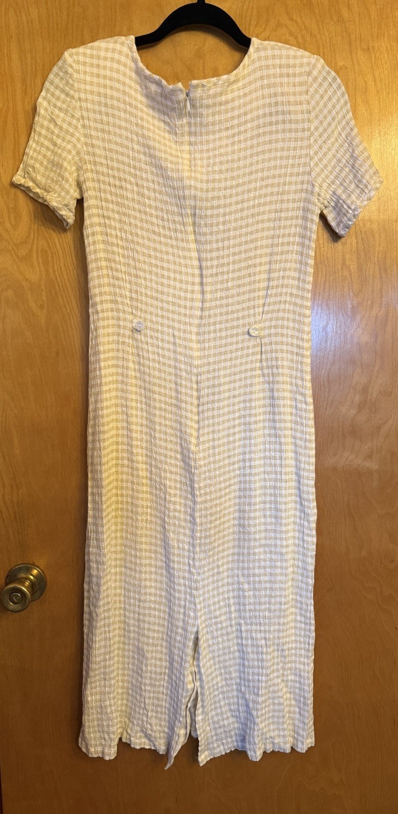 Vintage Talbots Yellow Gingham Dress Size 10 Made In USA