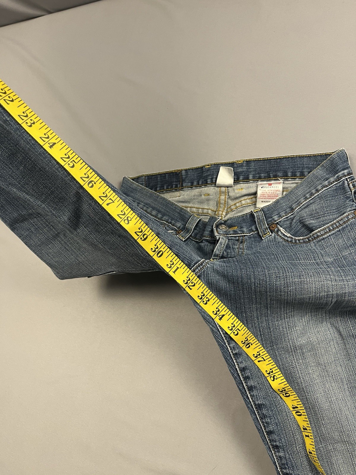 Vintage Lucky Brand Womens Blue Jeans Sz 2/26 Dungarees Made in USA Button Fly