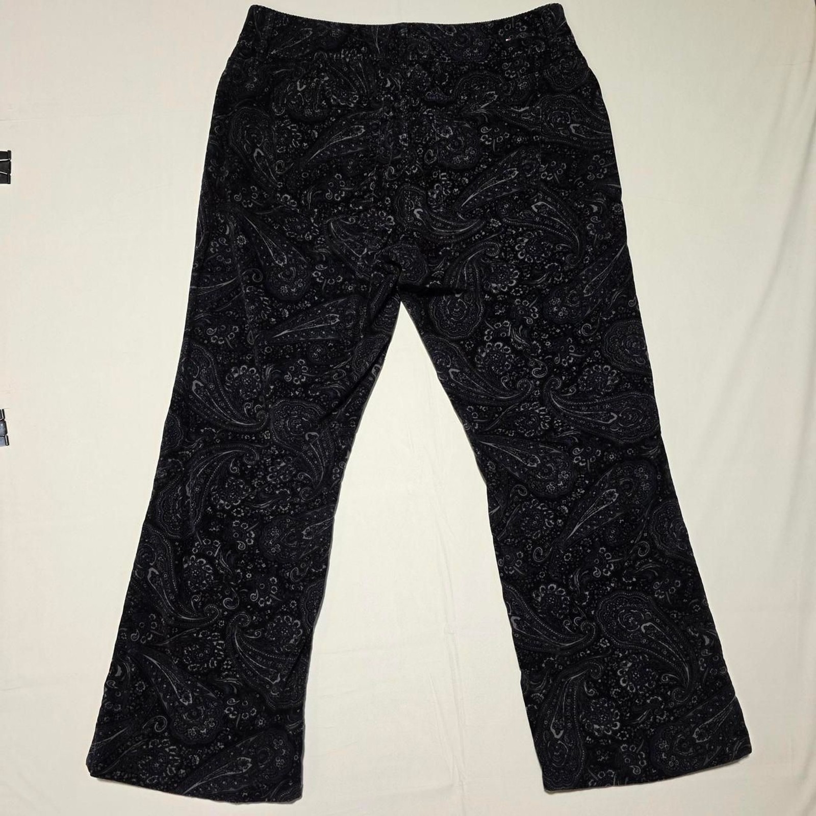 Tommy Hilfiger corduroy paisley flare/wide leg pants women’s size 16 y2k era