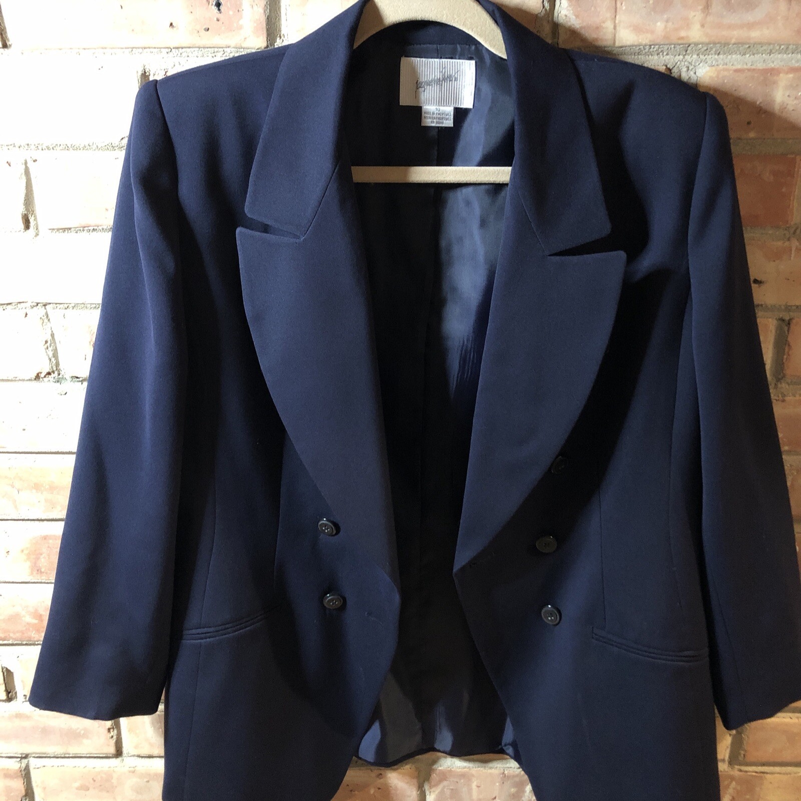 Vintage Blazer Jacqueline Ferrar Blue Women’s Suit Coat US Sz 10 Grannycore Coat